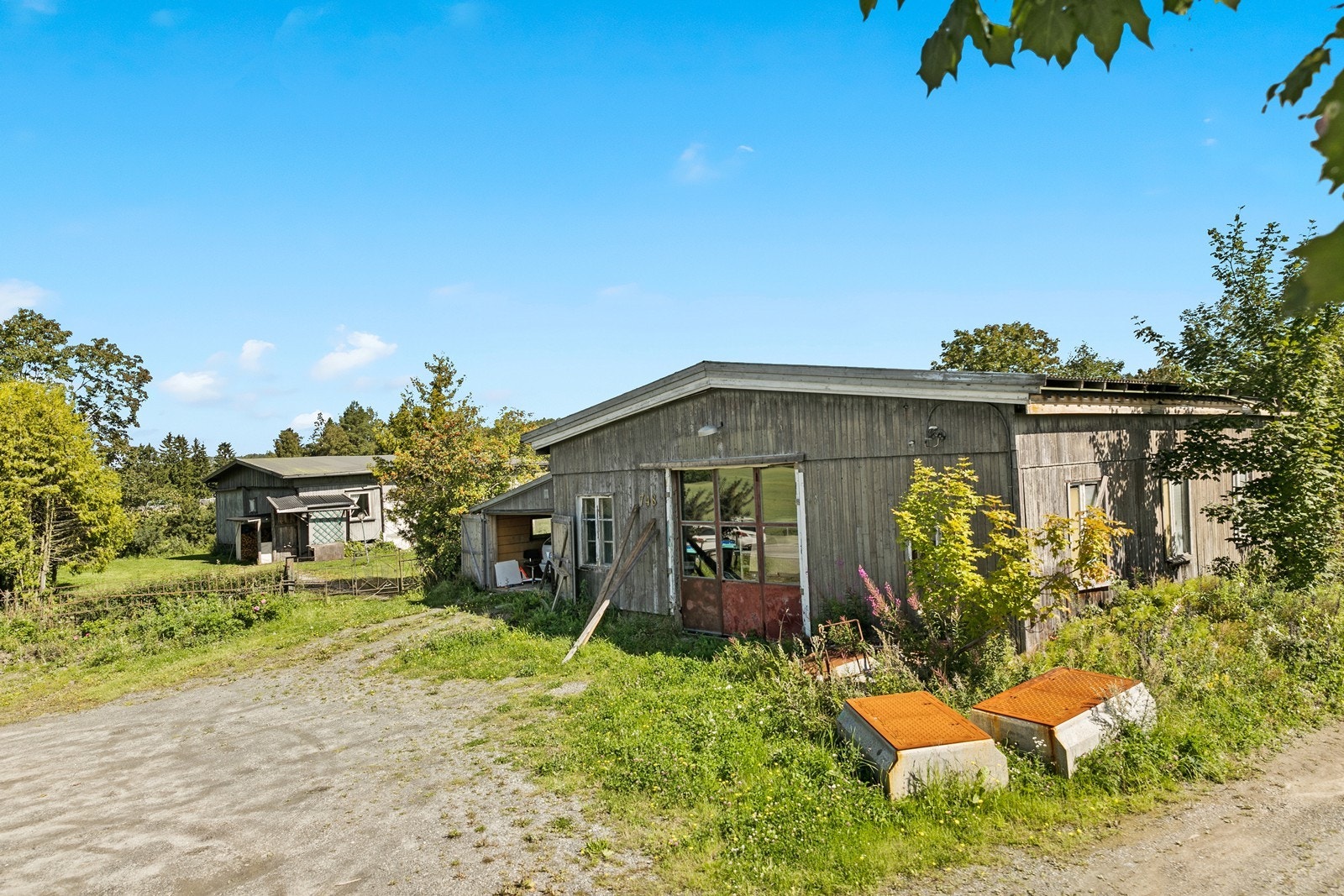 Uthus/grasje - stor tomt Galleribilde