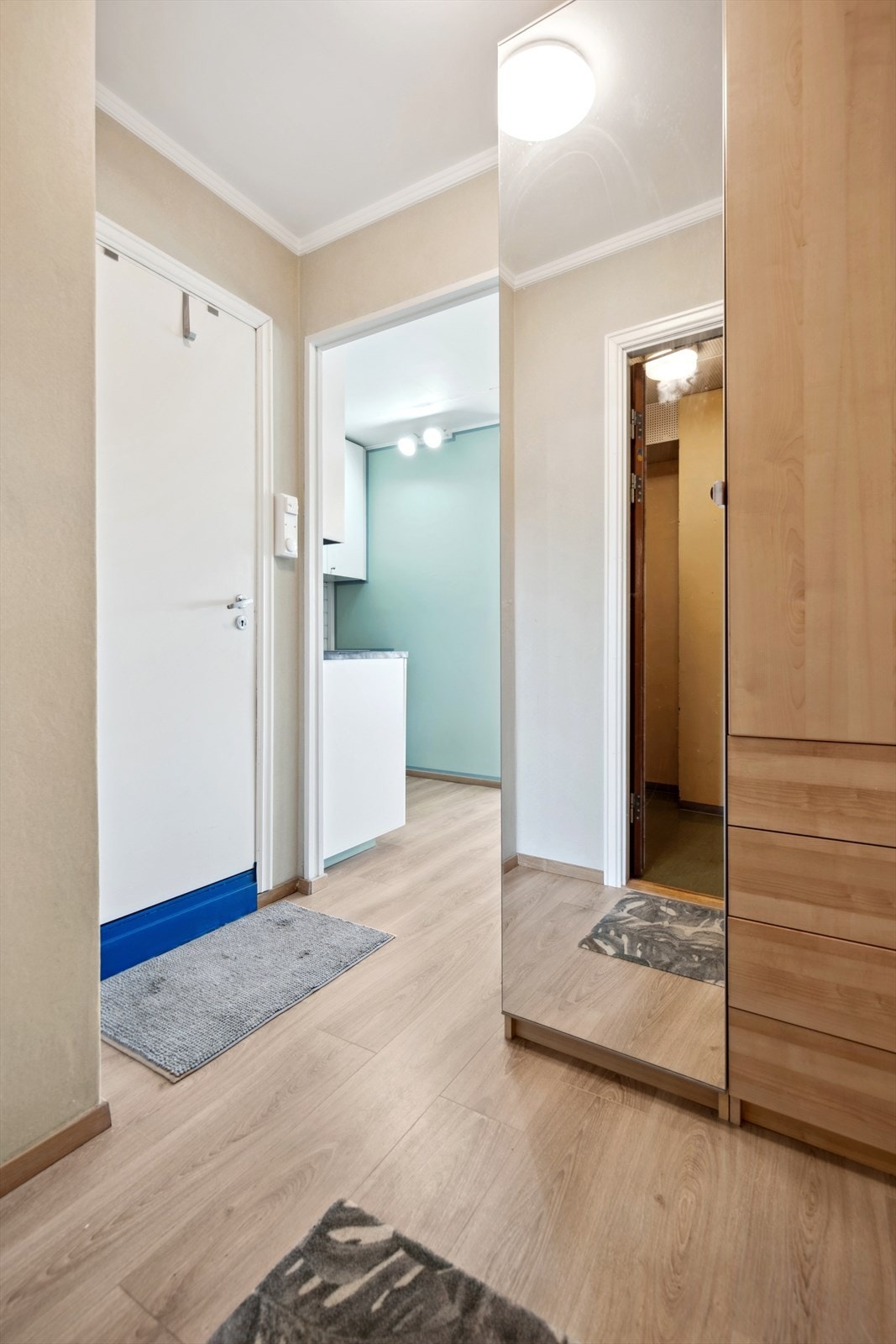 Entré med plass til garderobeløsning og dørcalling som gjør det enkelt slippe inn gjester fra gateplan. Velkommen inn! Galleribilde