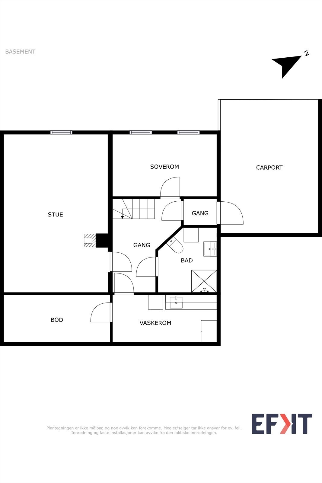 Plantegning underetasjen Galleribilde