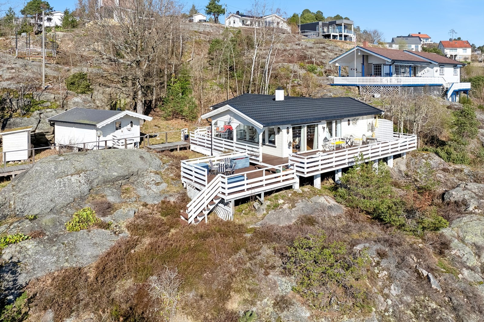 Hytta er oppført i ca. 1954 og annekset ble bygd i ca. 2000. Galleribilde