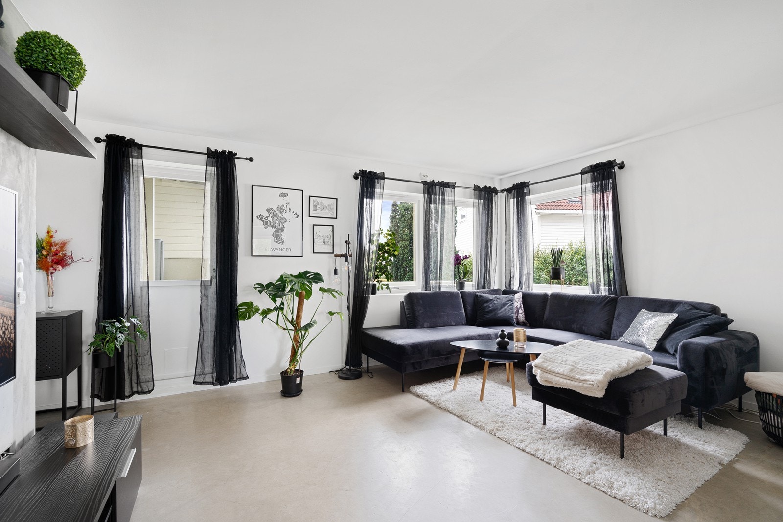 Fantastisk dagslys fra store vinduer Galleribilde