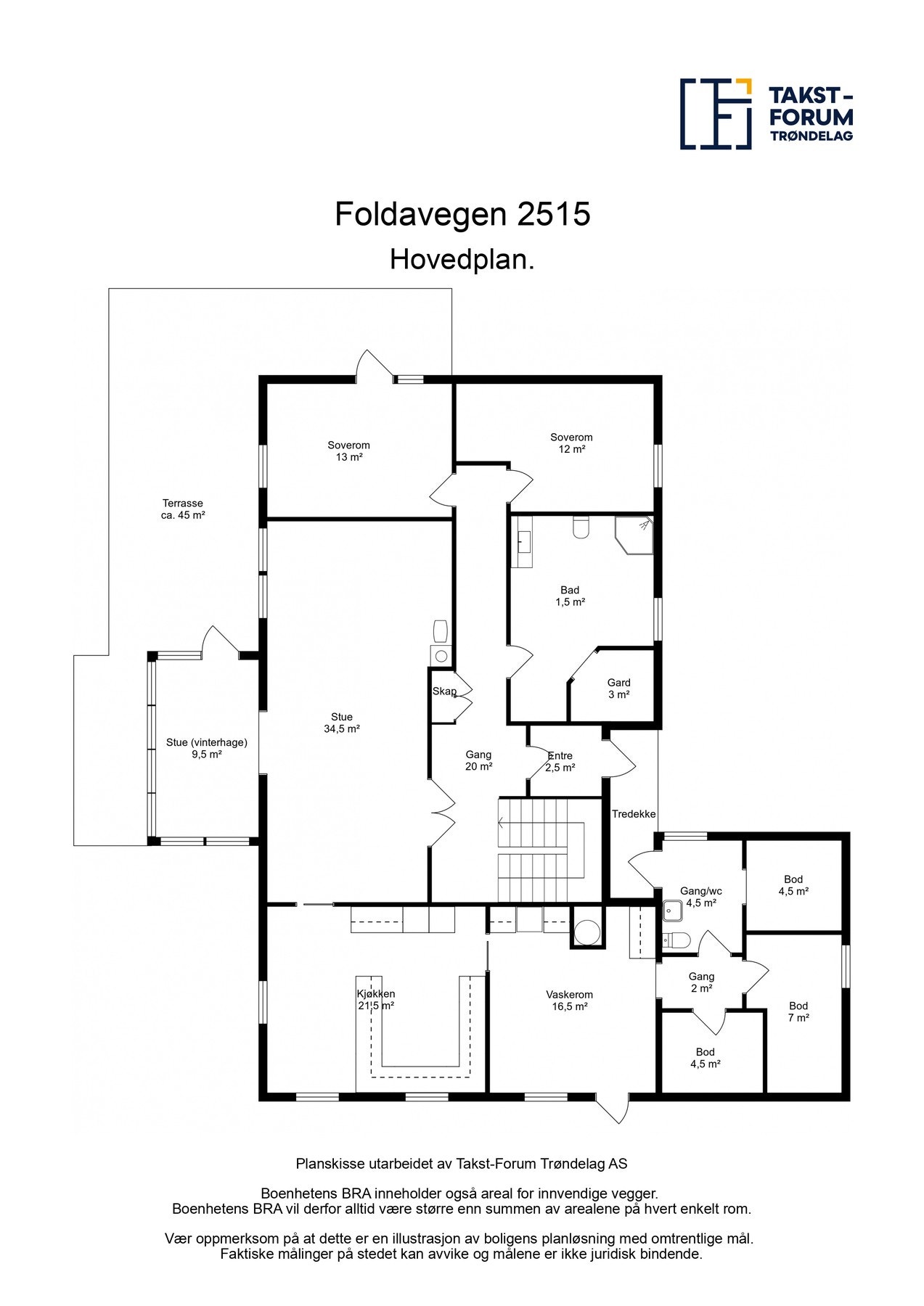 Planskisse hovedplan Galleribilde