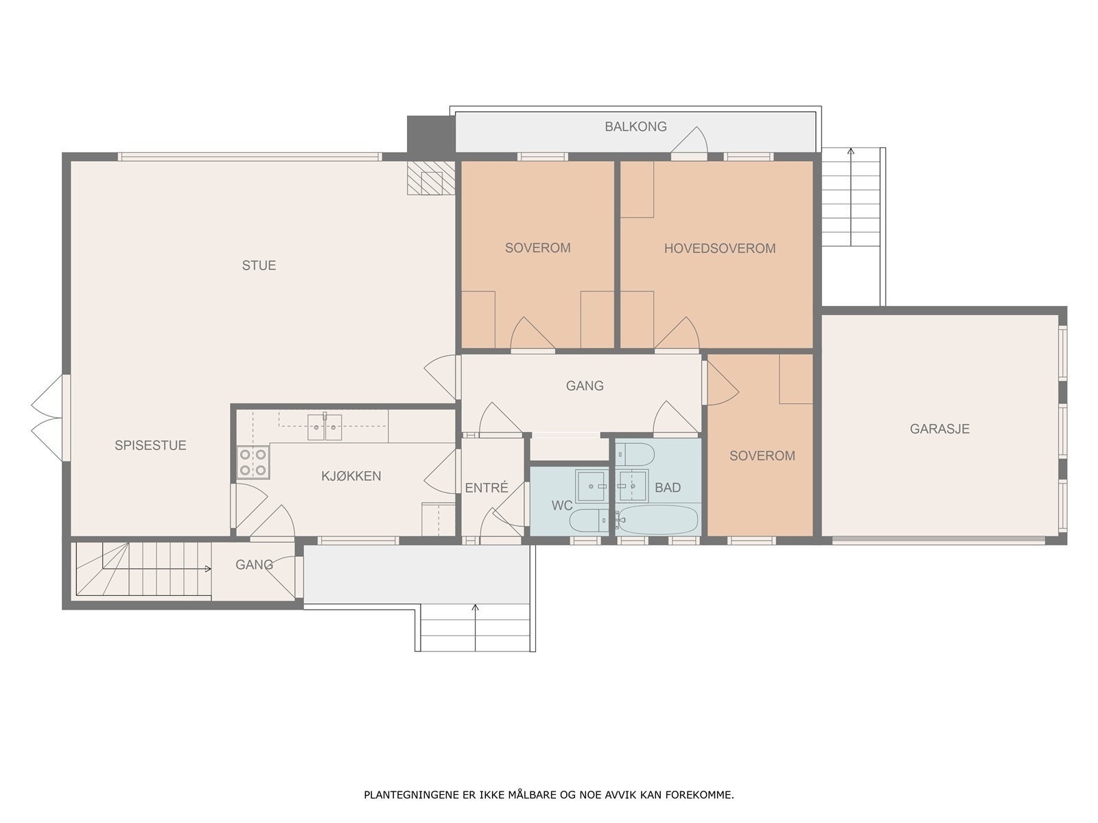 Plantegning hovedetasje... Galleribilde