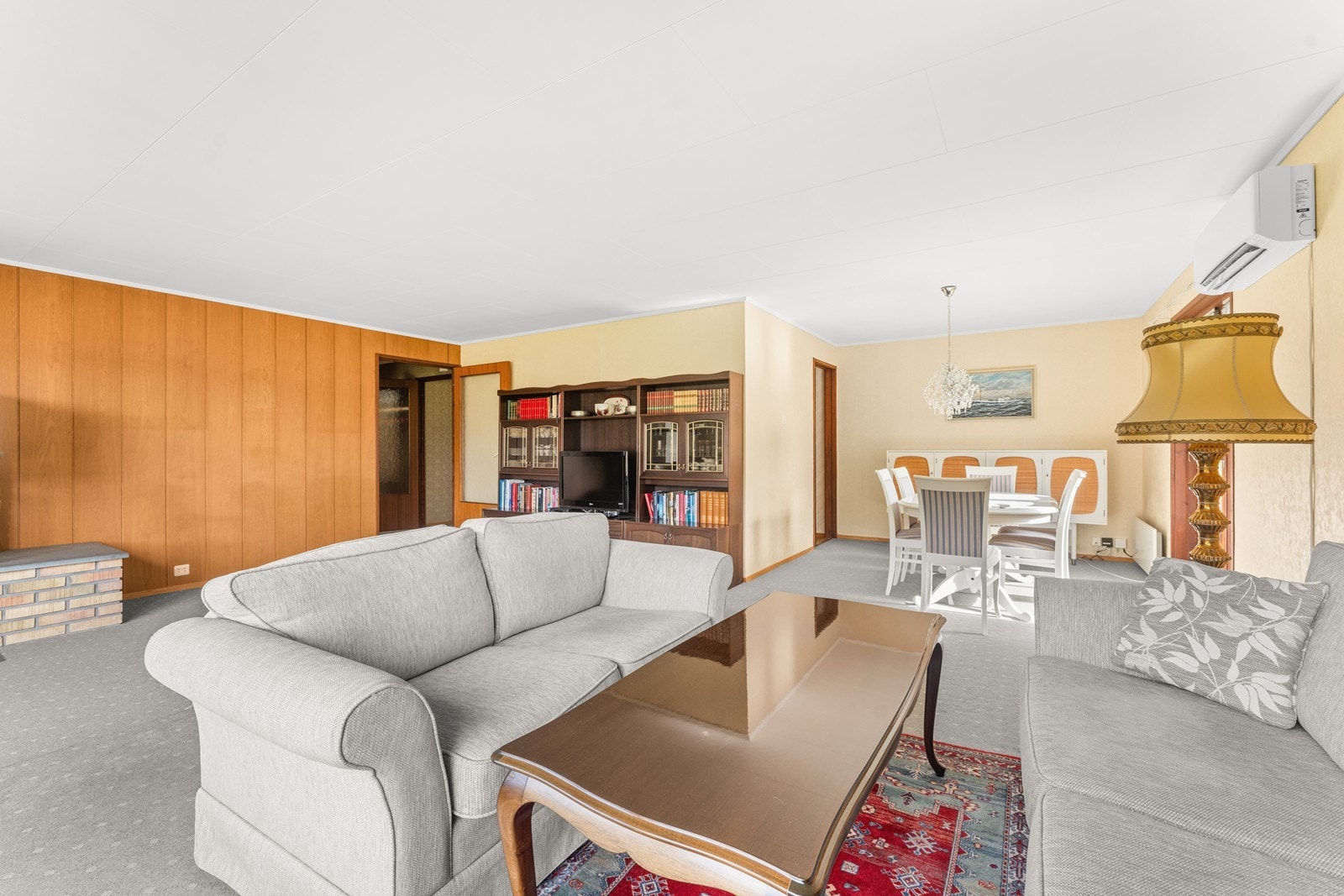 Her er plass til sittegruppe og spisestue. Galleribilde