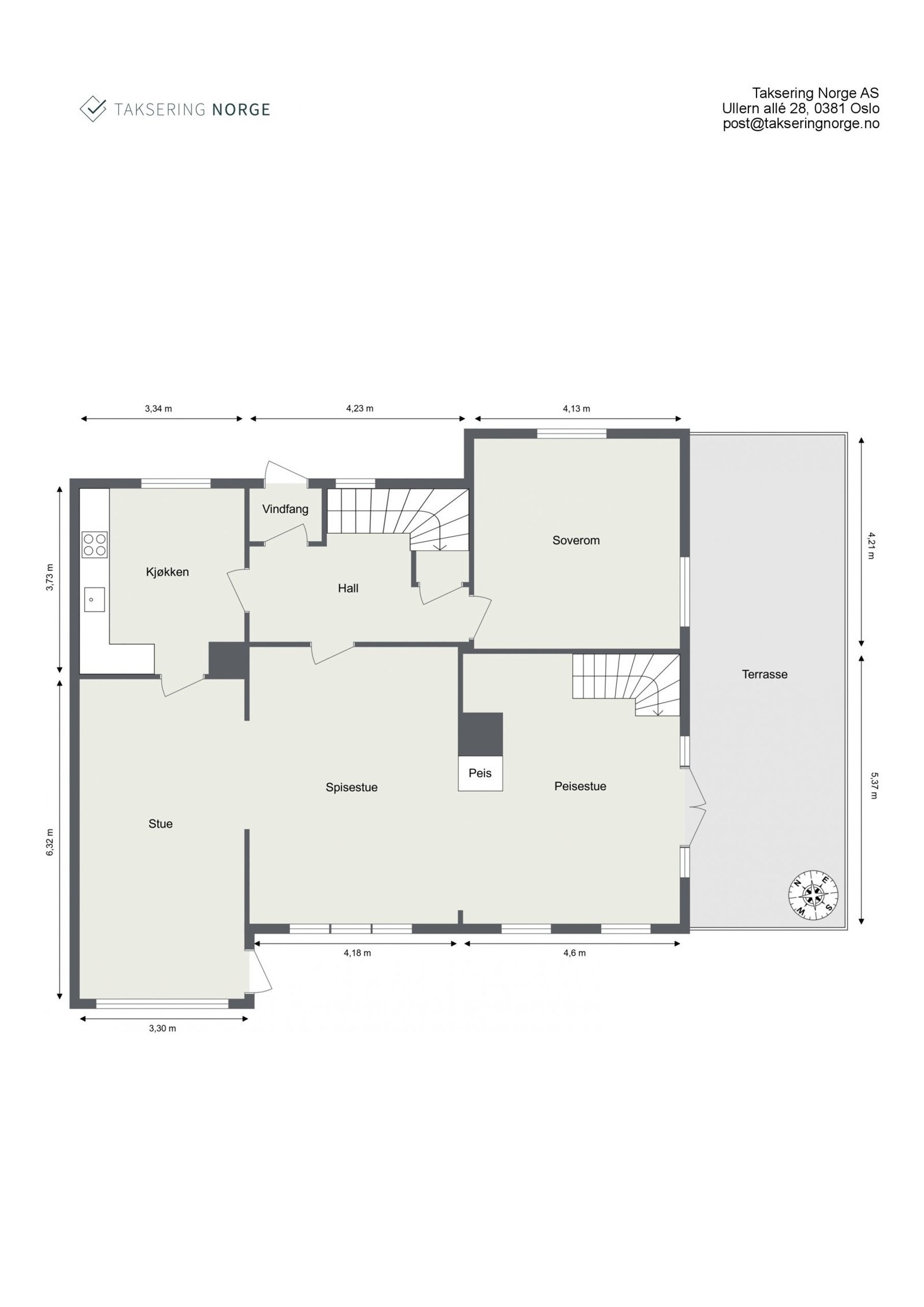 Plantegning 1. etasje Galleribilde