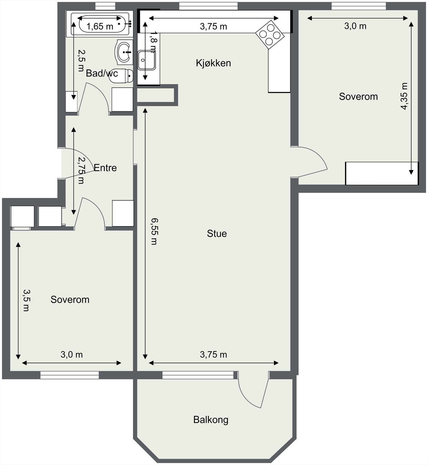 Planskisse Galleribilde