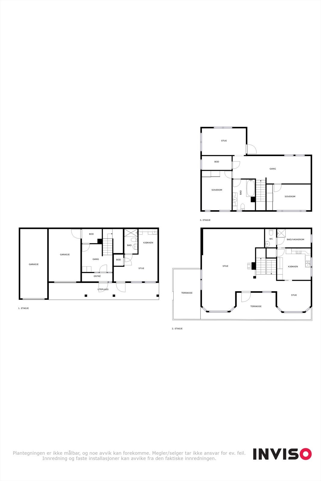 Plantegning alle etg. Galleribilde