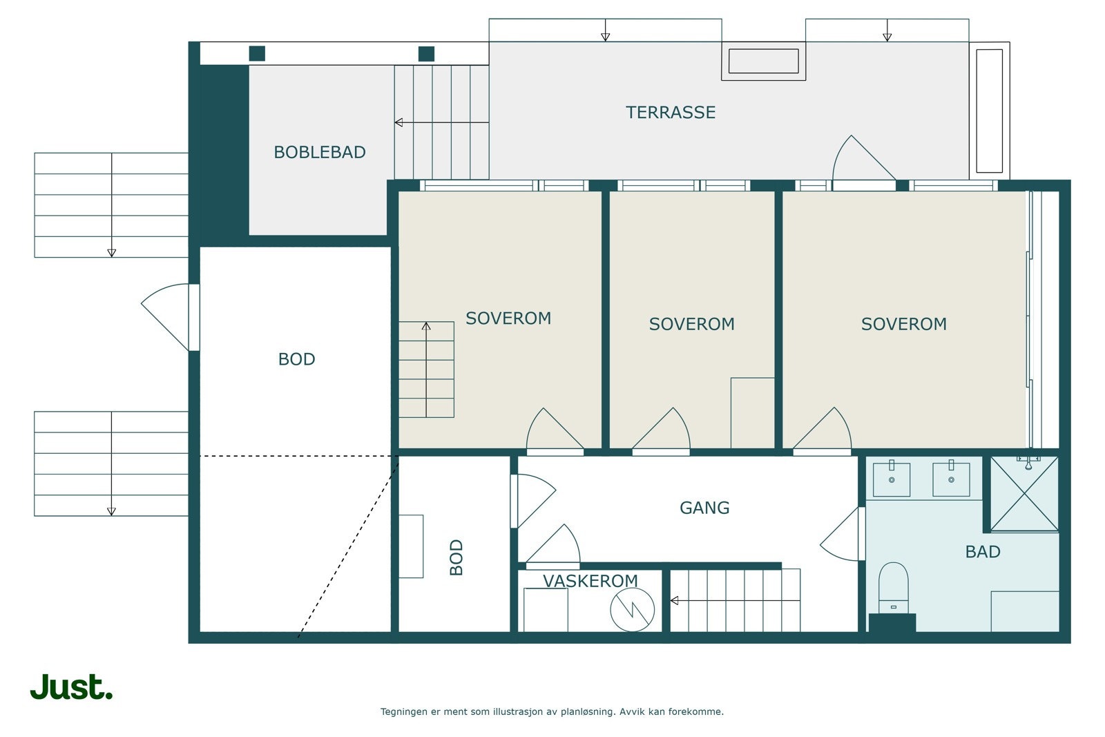 Planskisse underetasje Galleribilde