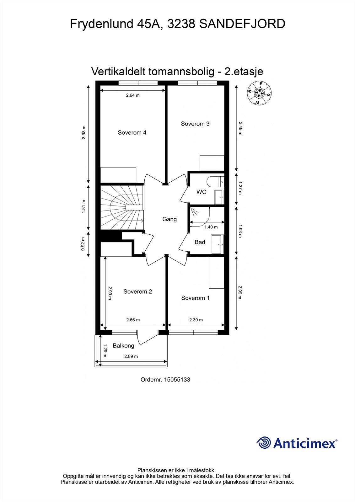 Plantegning 2. etasje Galleribilde