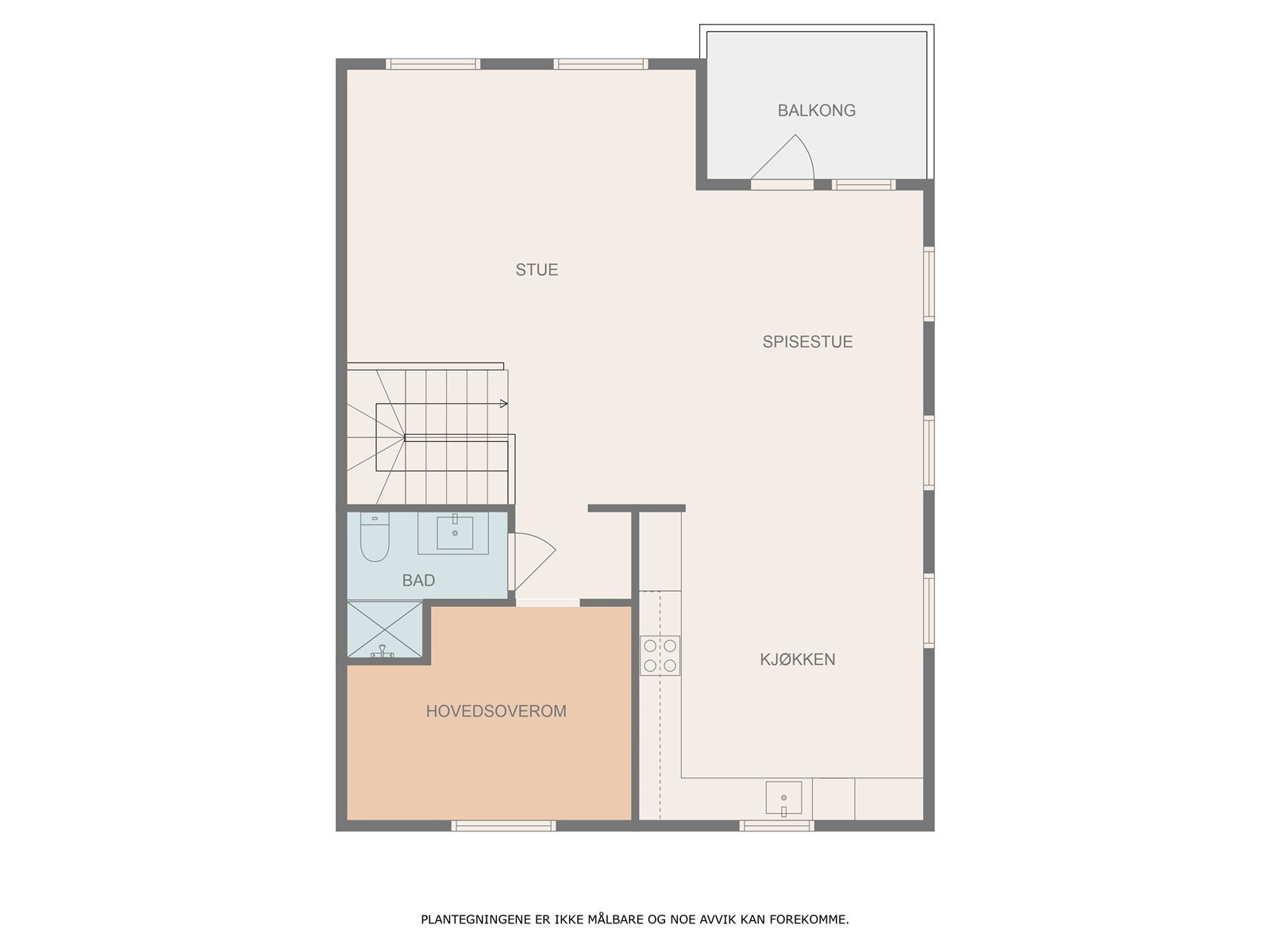Plantegning hovedetasje Galleribilde