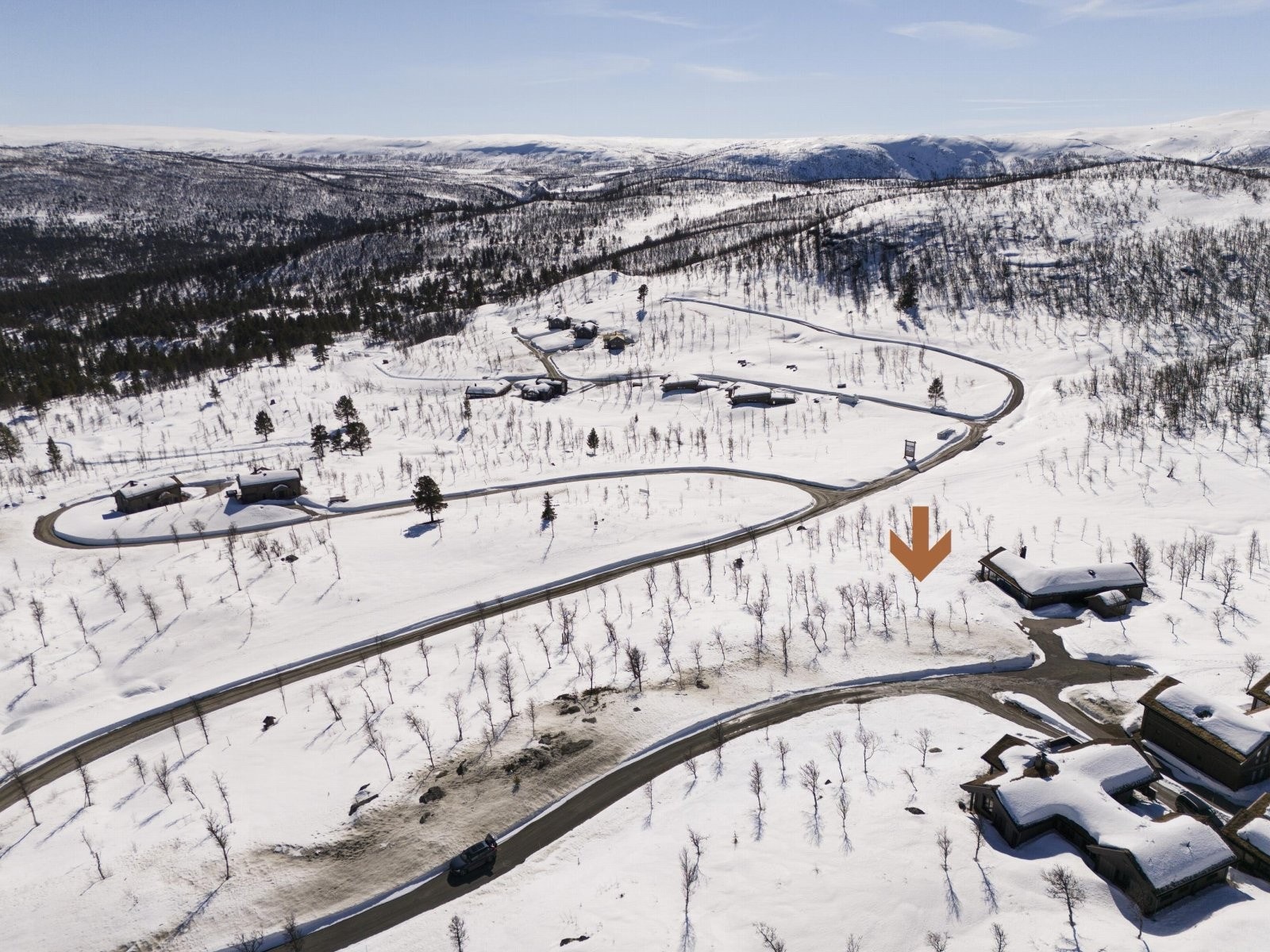 Langrennsløypene går et steinkast fra eiendommen Galleribilde