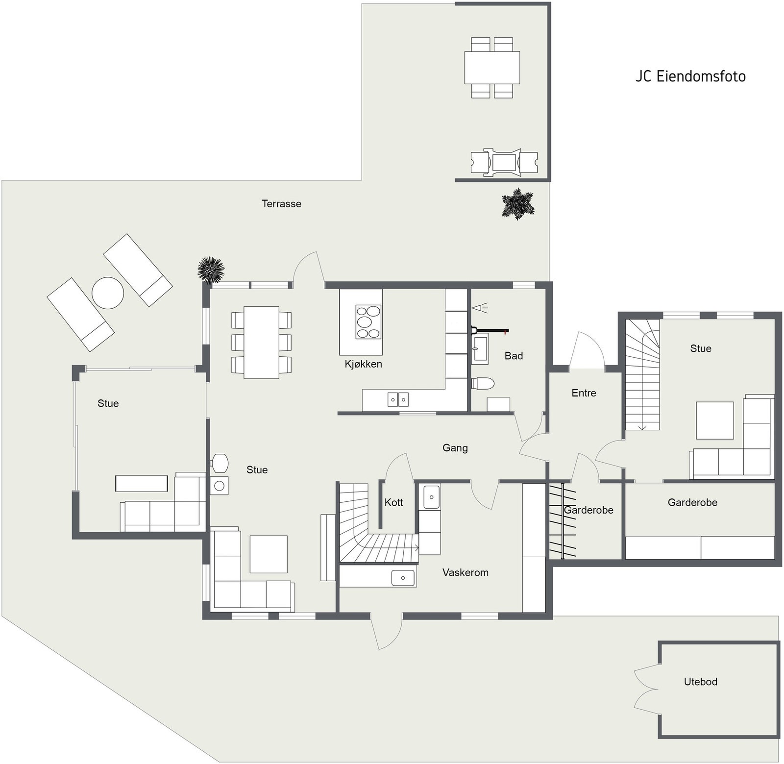 Plantegning 1. etasje. Galleribilde