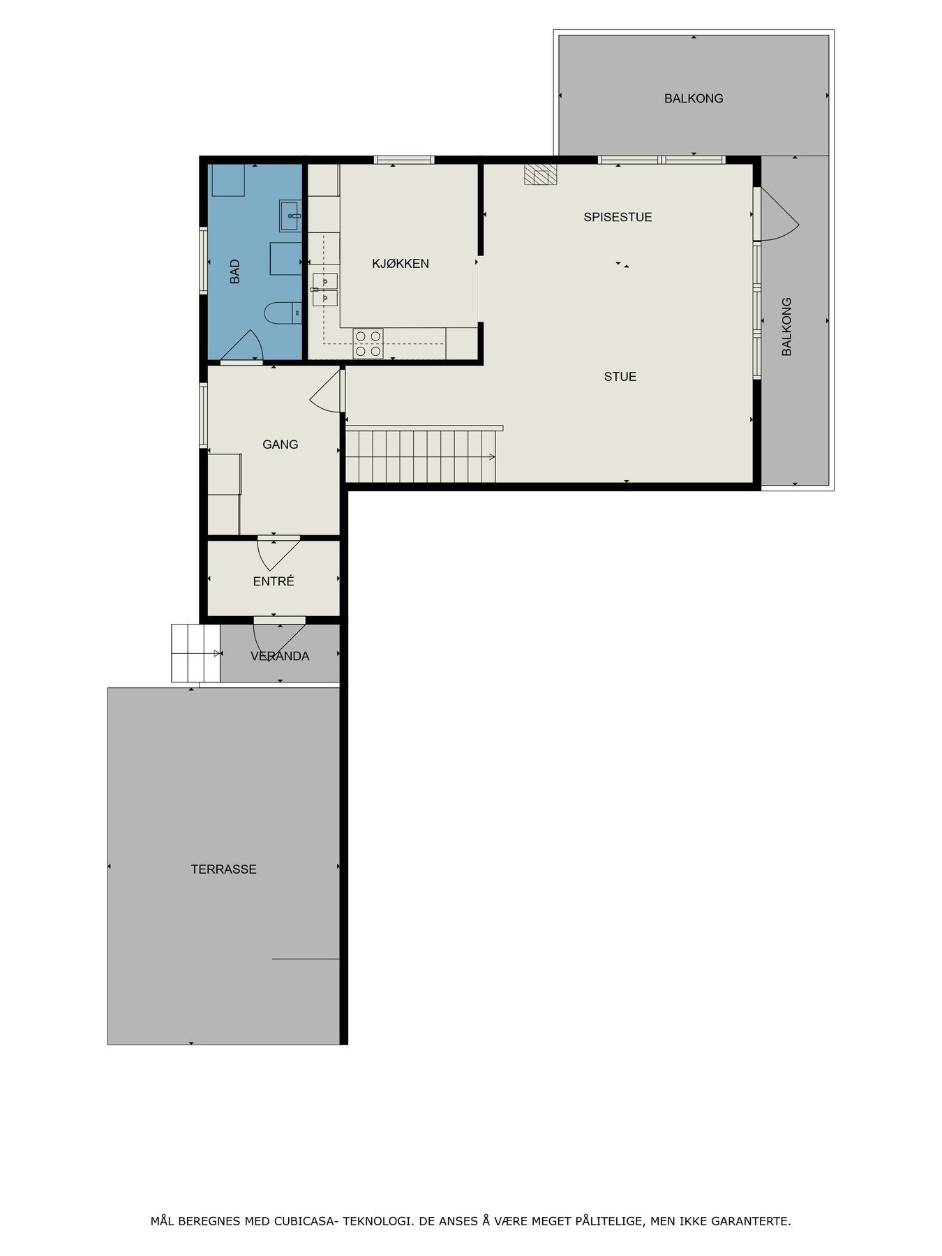 Planskisse hovedetasje. Galleribilde