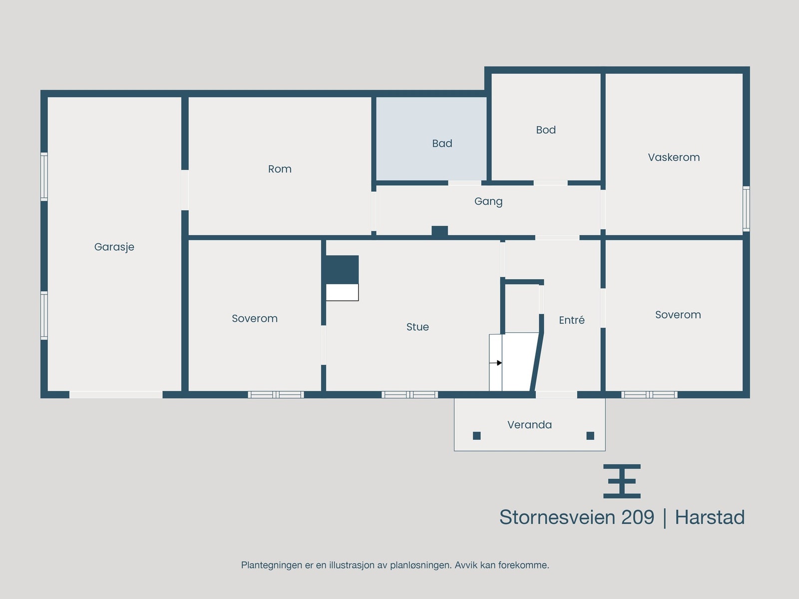 Plantegning underetasje Galleribilde