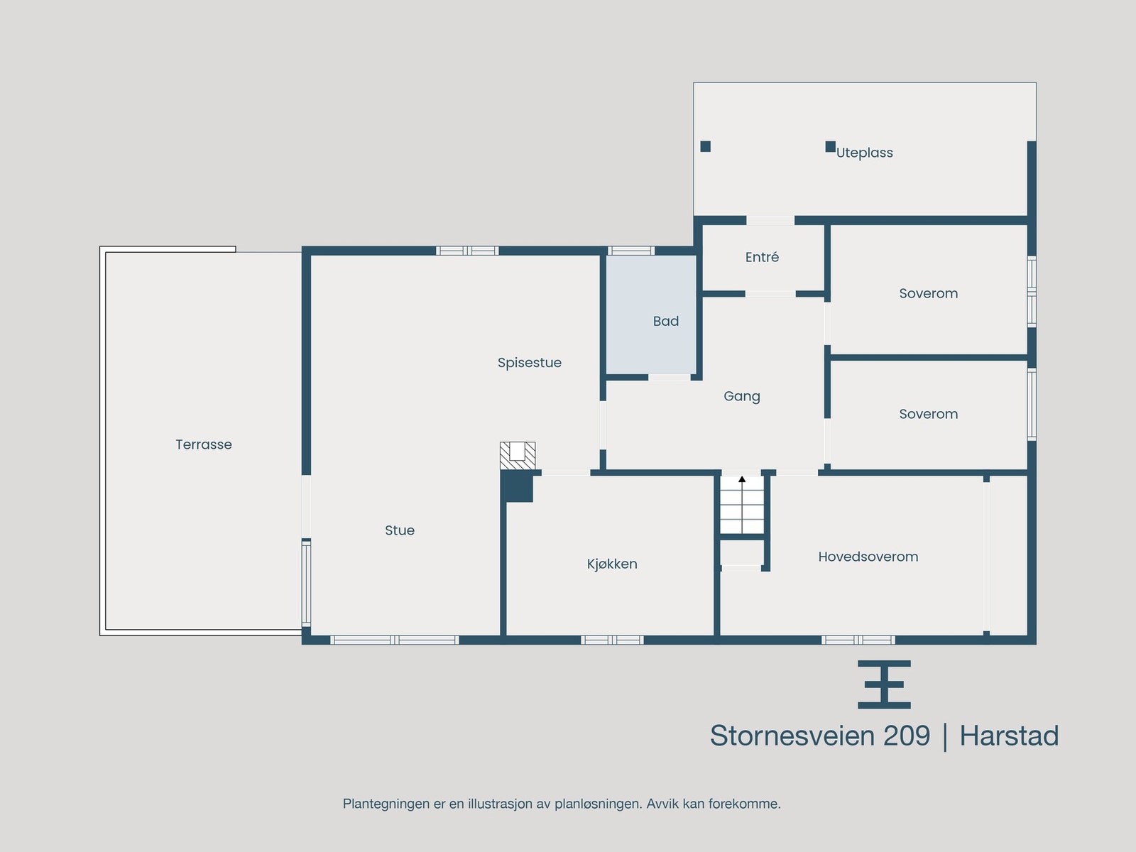 Plantegning hovedetasje Galleribilde