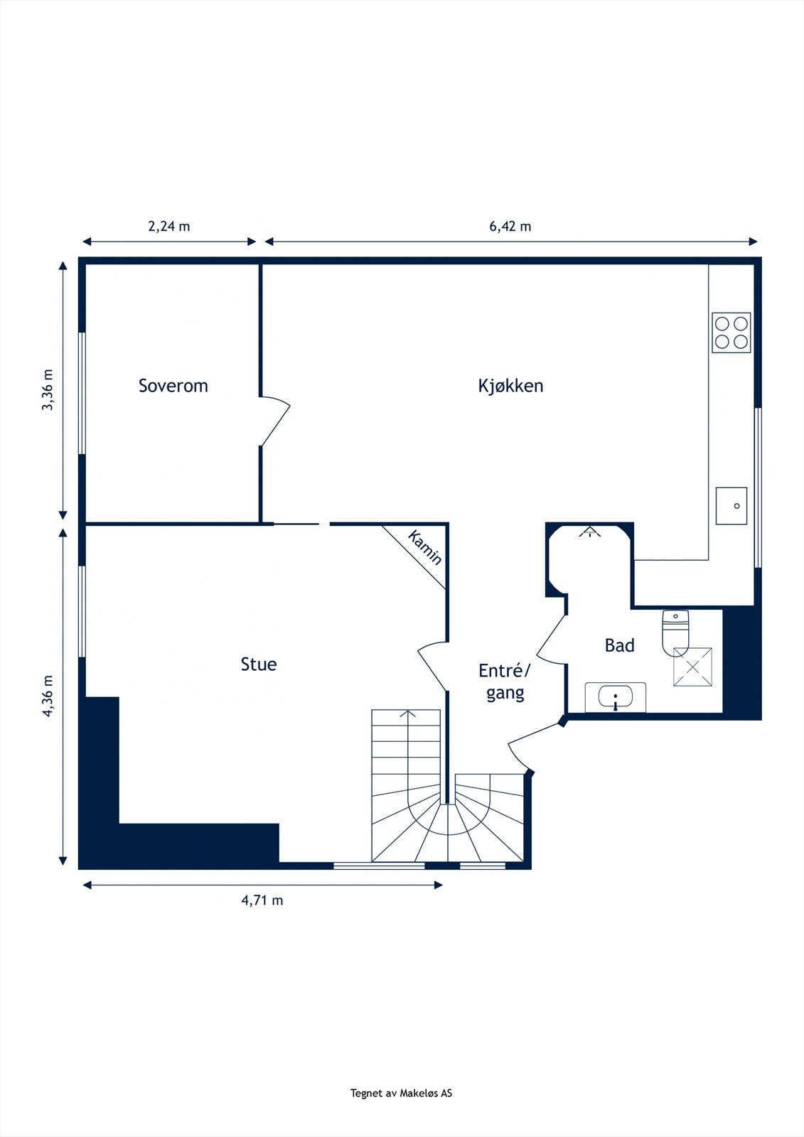Plantegning 2.etasje. Galleribilde