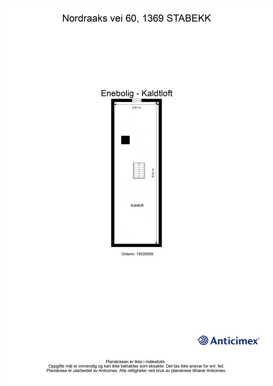 Plantegning loft Galleribilde