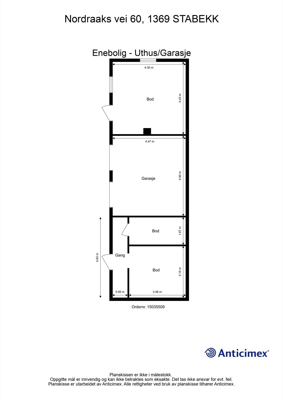 Plantegning uthus Galleribilde