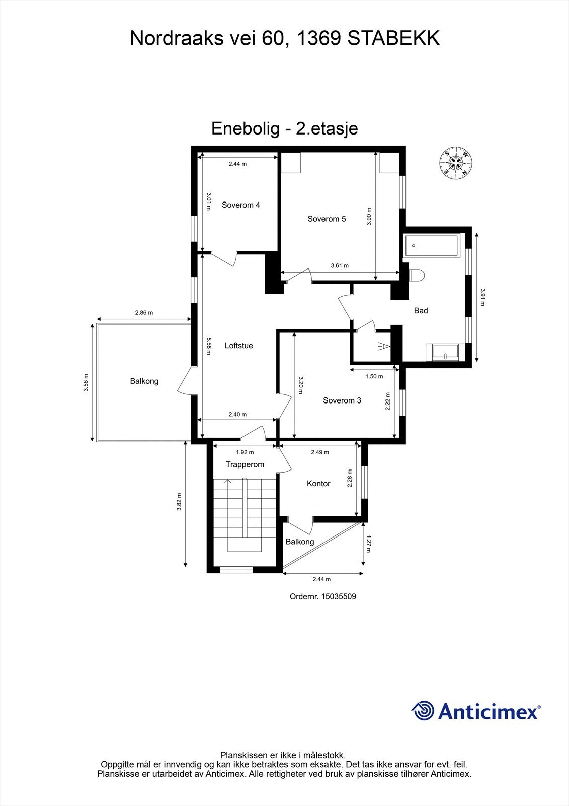 Plantegning 2. etasje Galleribilde