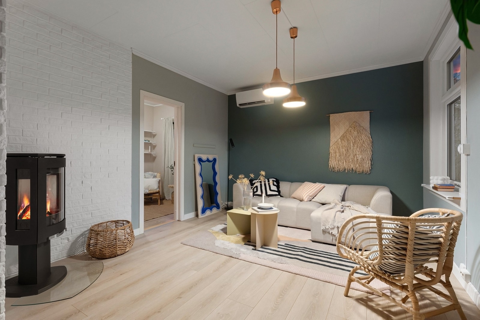 Kveldsstemning fra stuen Galleribilde