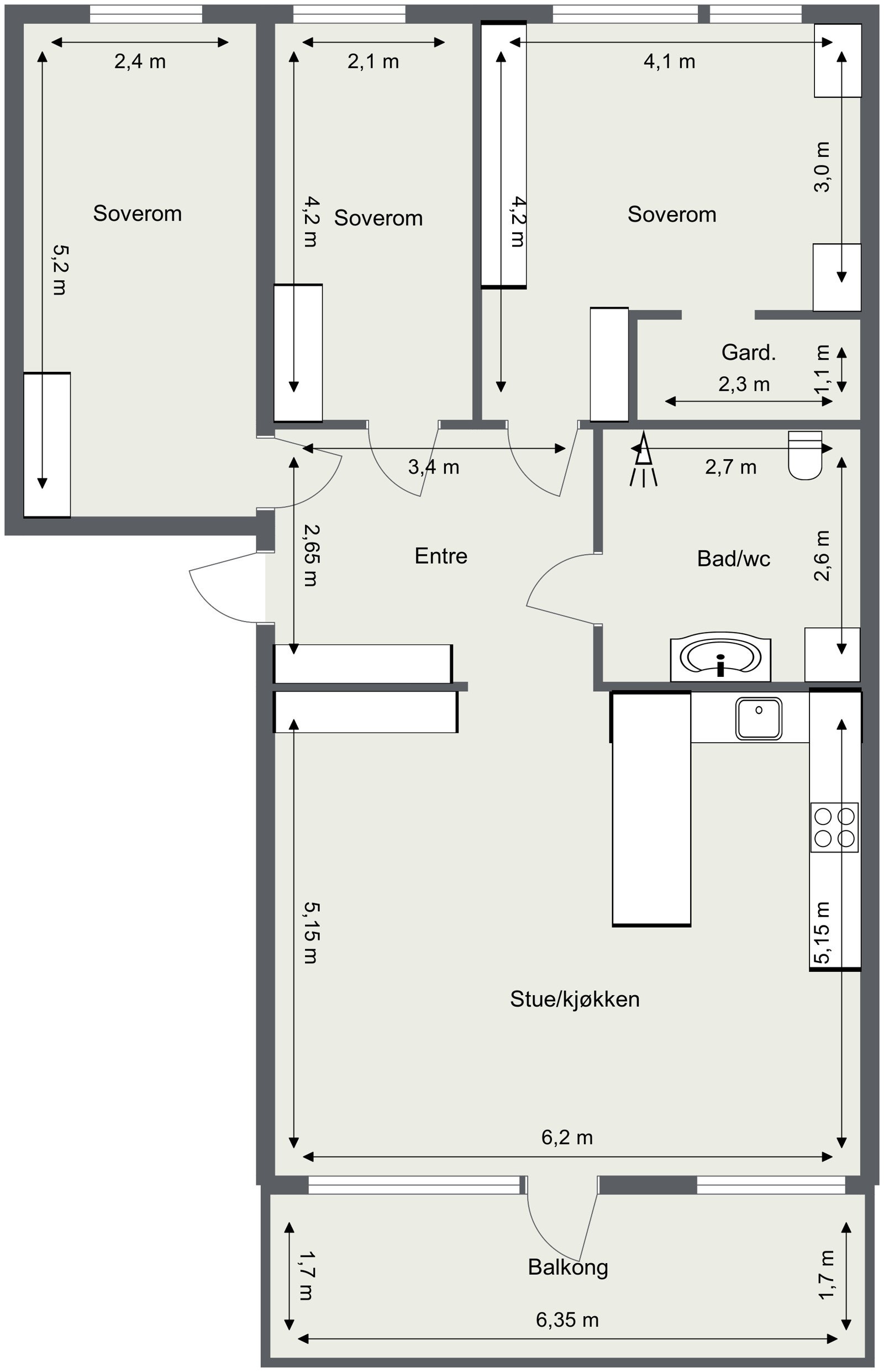 Plantegning Galleribilde