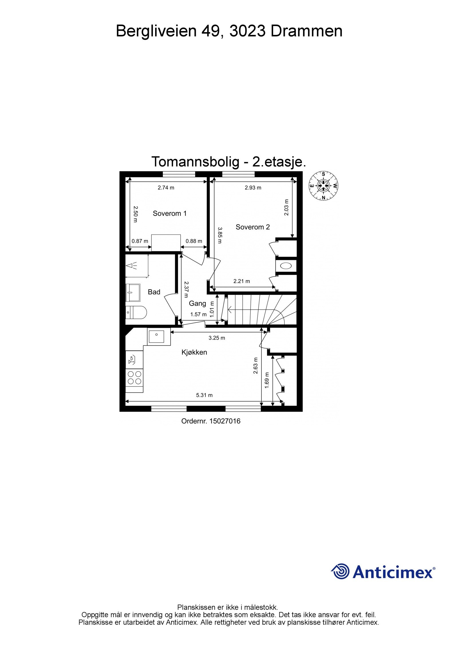 Plantegning 2.etasje. Galleribilde