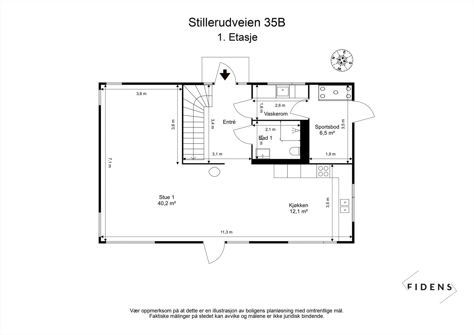 Plantegning - 1. etasje Galleribilde