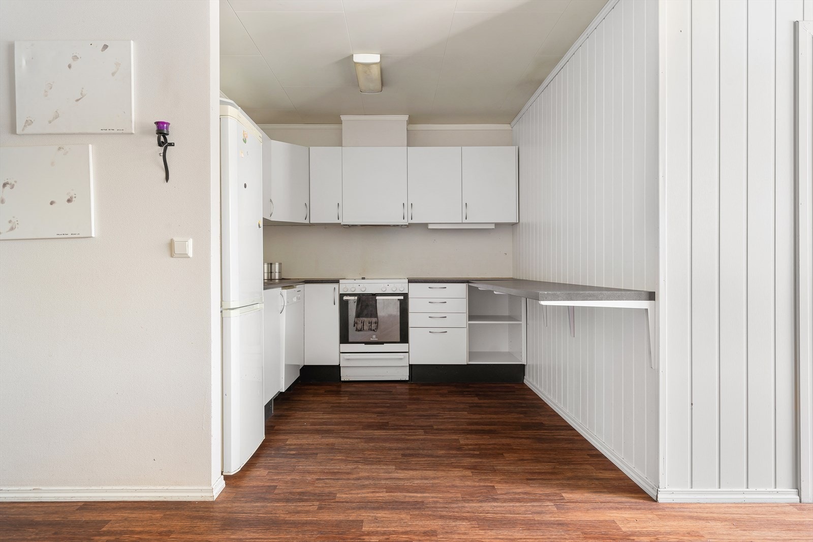 Kjøkken, leiligheten har bygd et ekstra soverom i stue så den har 3 soverom idag. Galleribilde