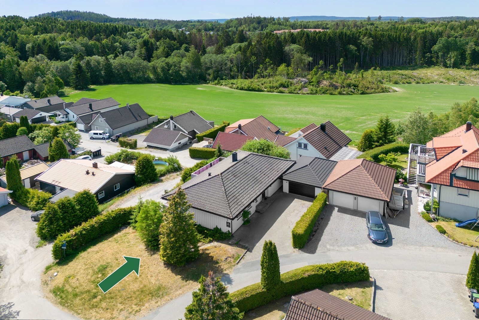 Boligen ligger høyt og fritt Galleribilde