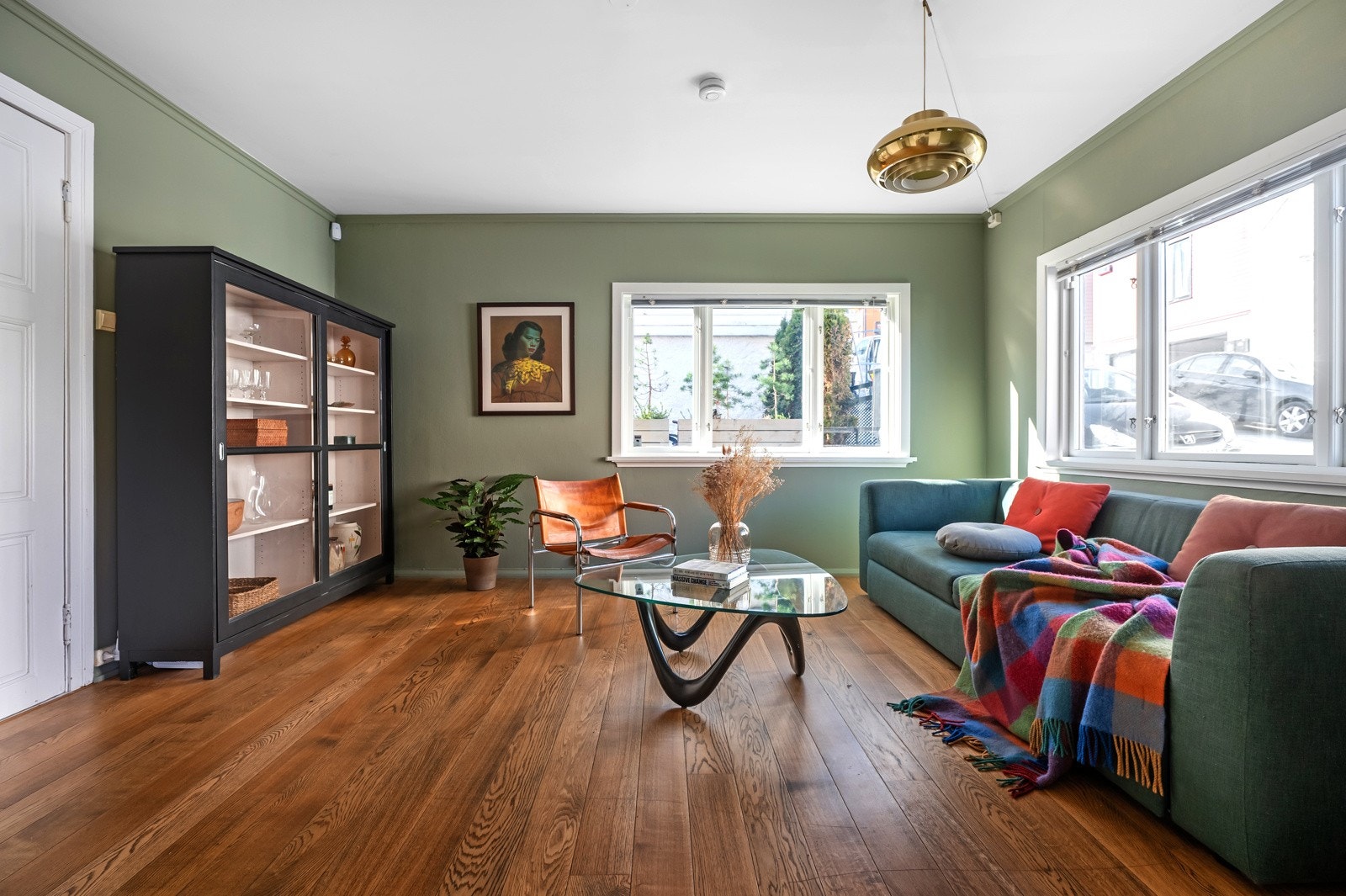 Stuen er enkel å innrede i ulike soner. Galleribilde