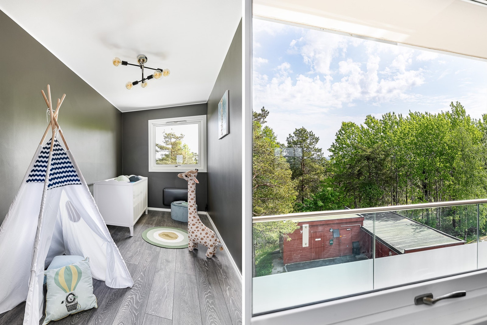 Barnerommene er samlet på samme side som kjøkkenet. Galleribilde