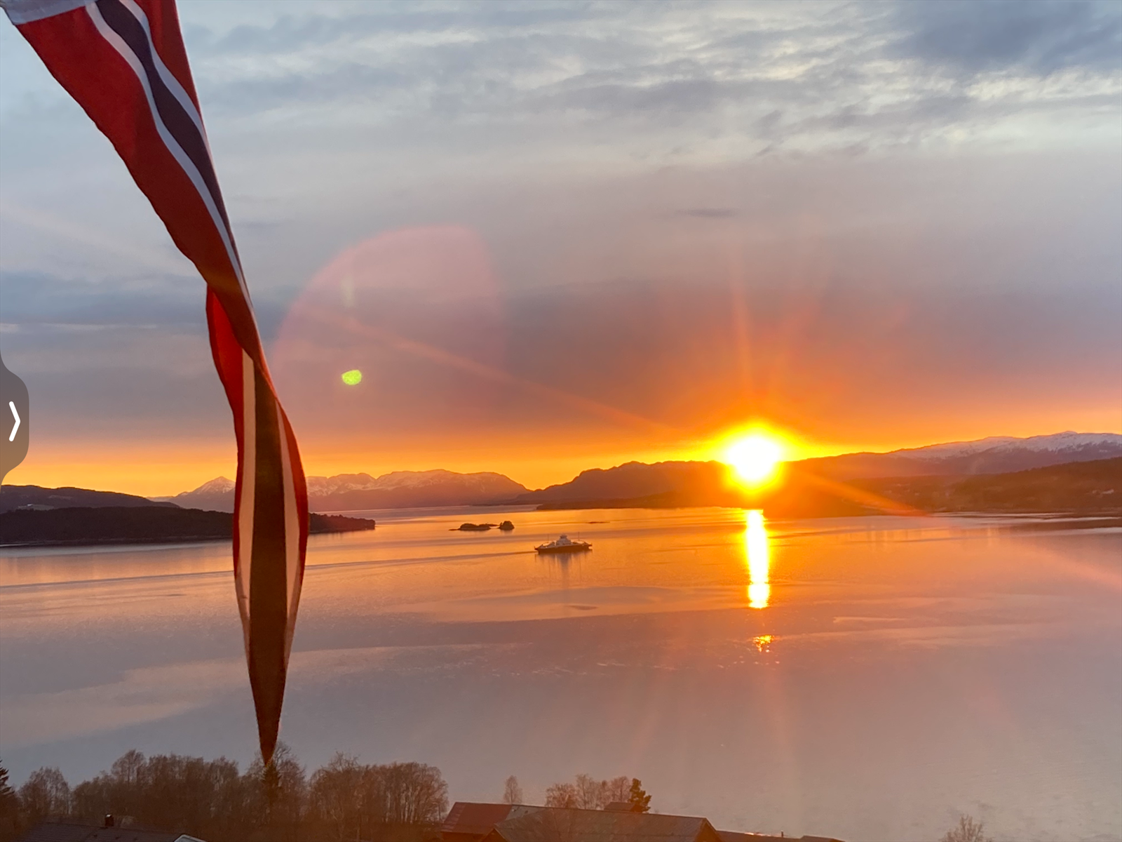Fantastisk solnedgang Galleribilde
