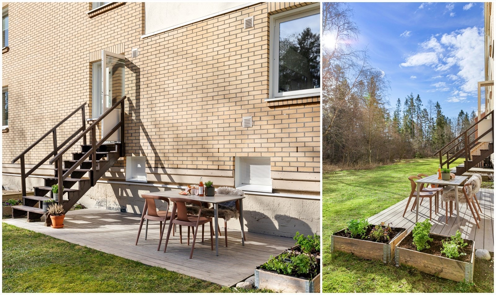 Velkommen til vakre Feltspatveien 36, her kan du nyte dagene også ute på din egen terrasseplatting. Galleribilde