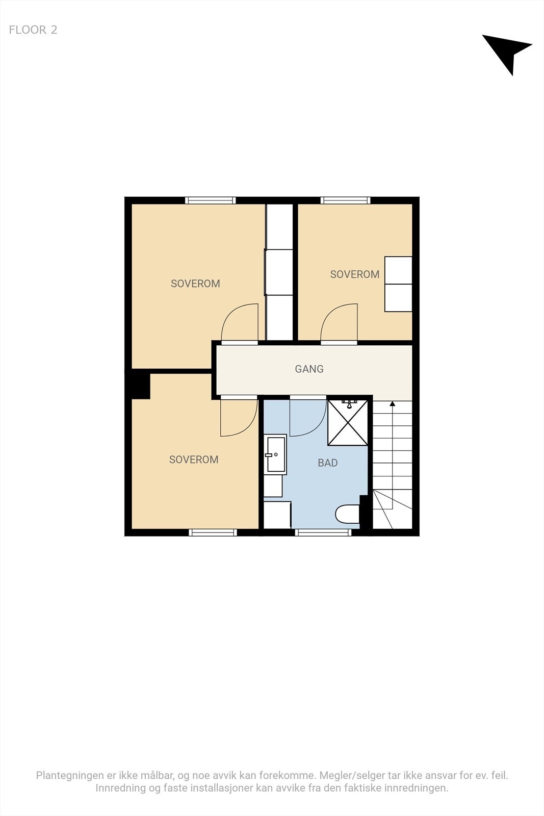 Plantegning 2.etasje Galleribilde