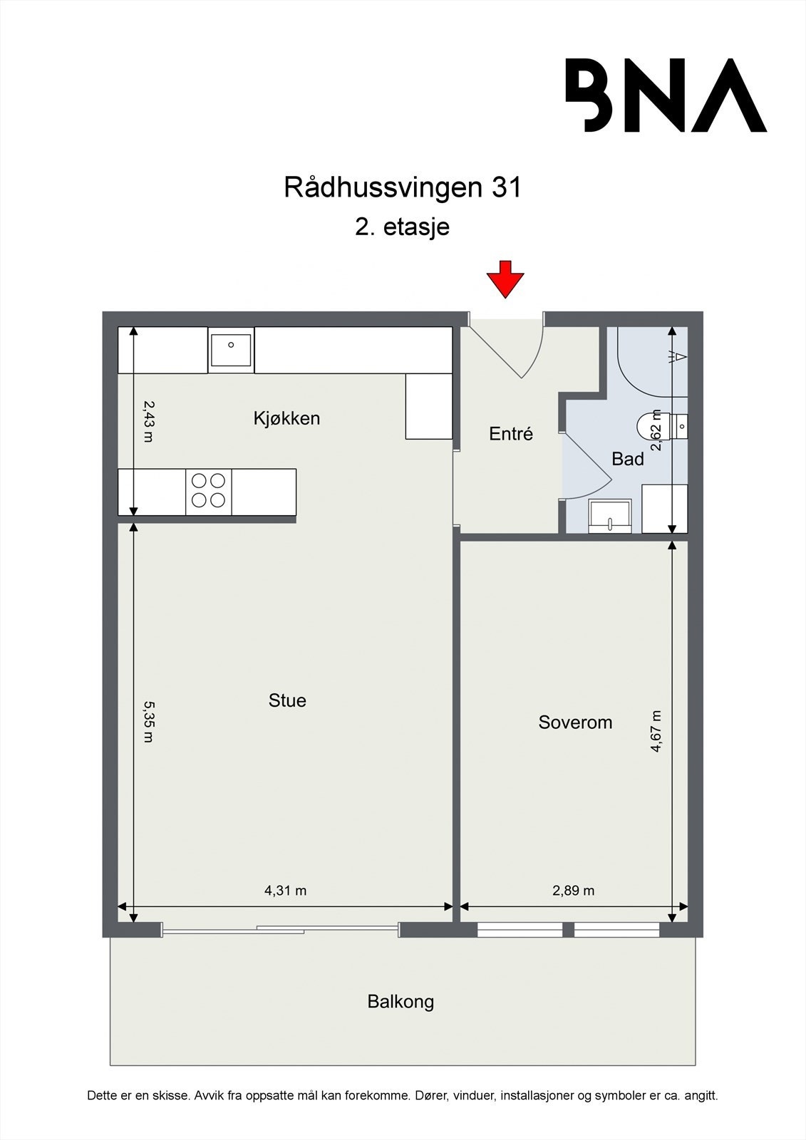 Plantegning 2. etasje Galleribilde