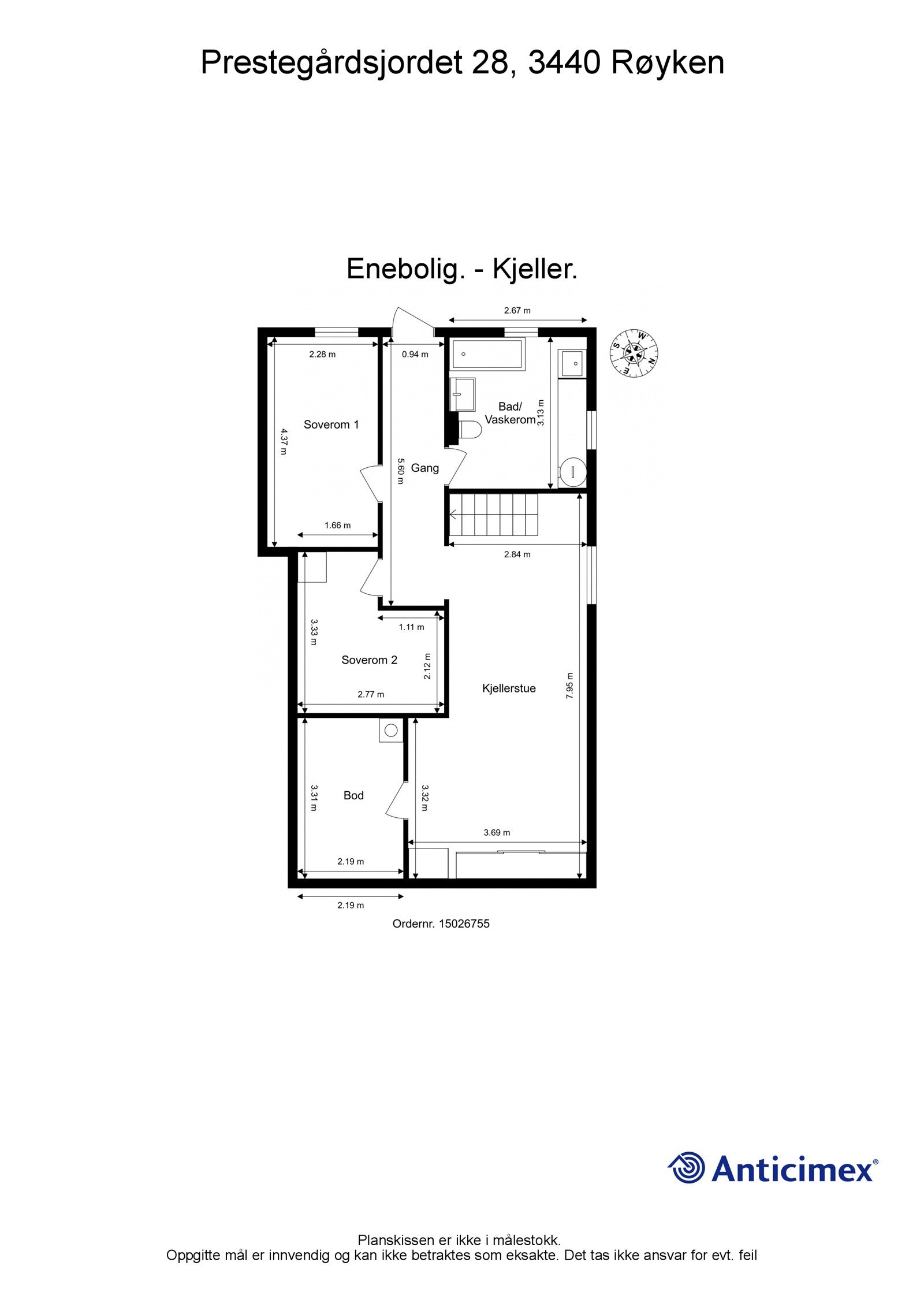 Plantegning underetasje Galleribilde