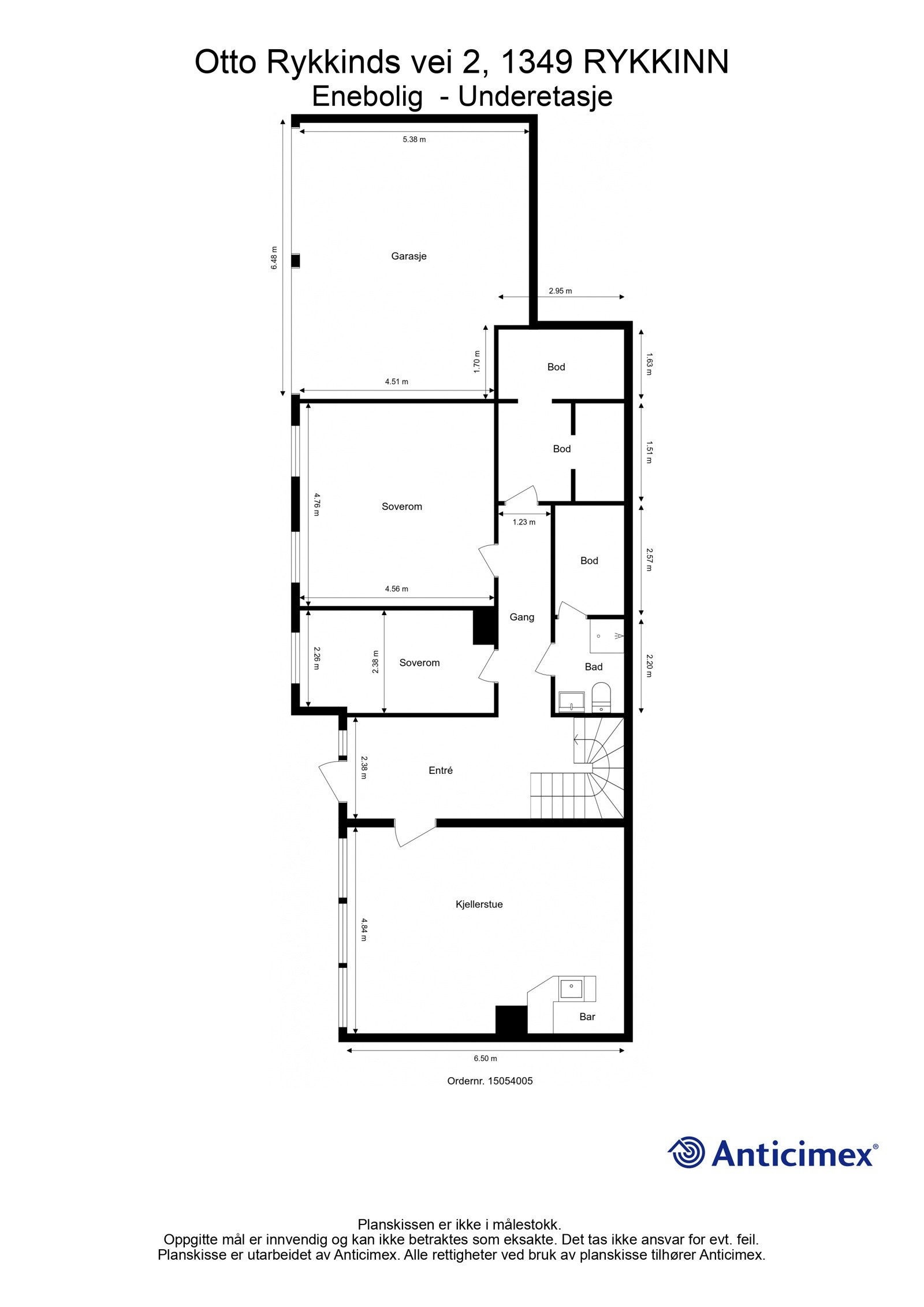 Plantegning underetasje Galleribilde