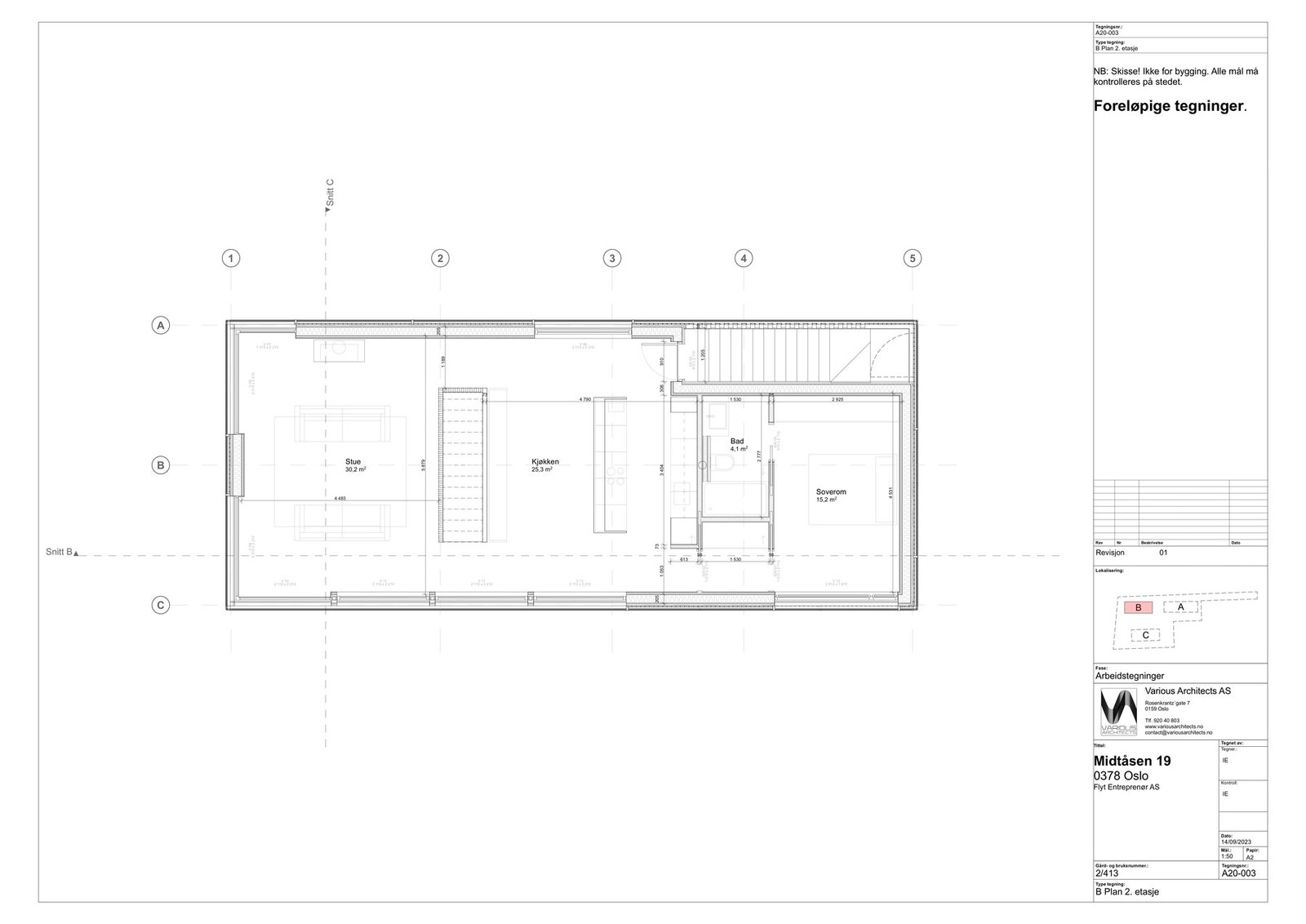 Plantegning 2. etasje. Galleribilde