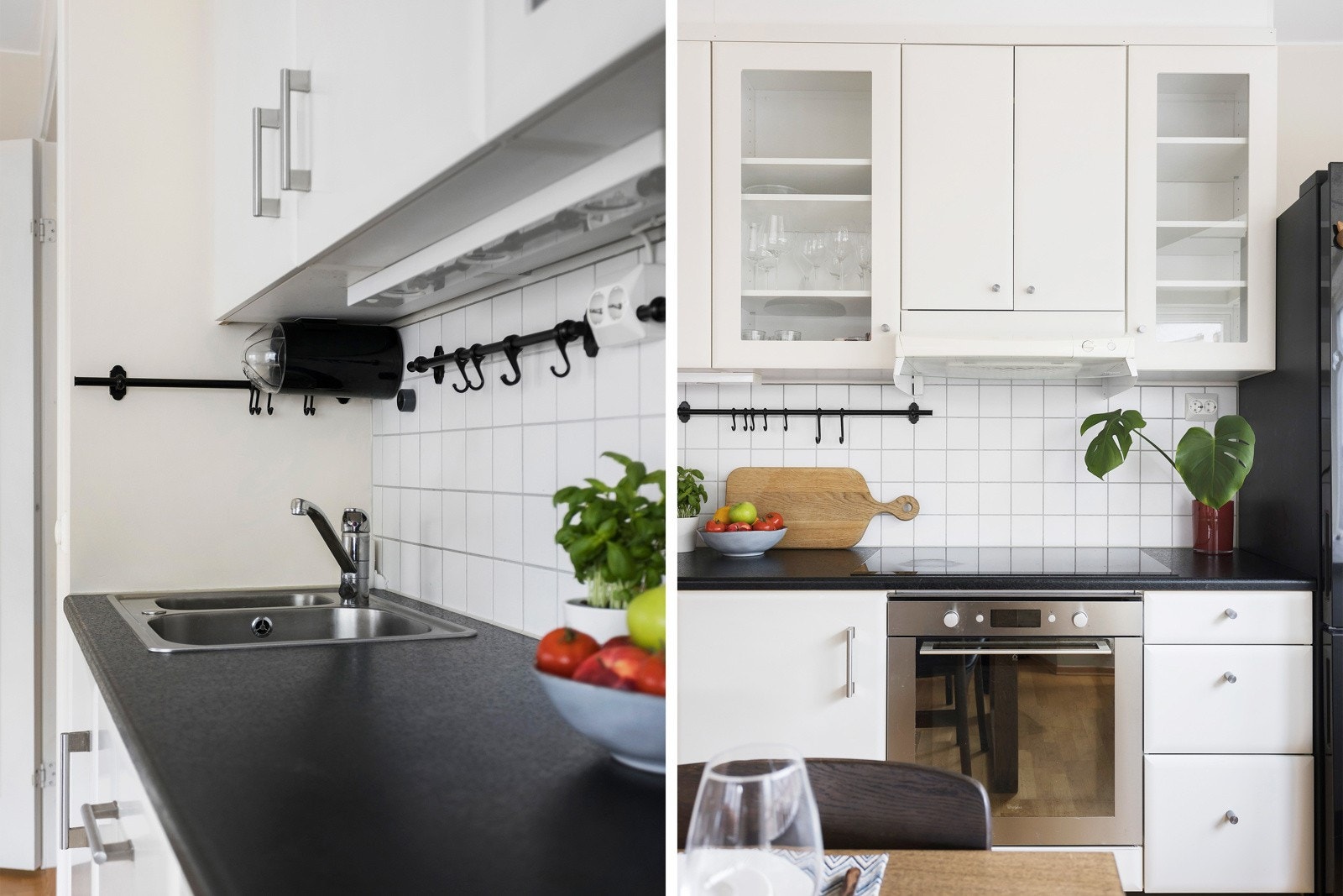 Integrert stekeovn med induksjonstopp, oppvaskmaskin og dobbel oppvaskkum av rustfritt stål Galleribilde