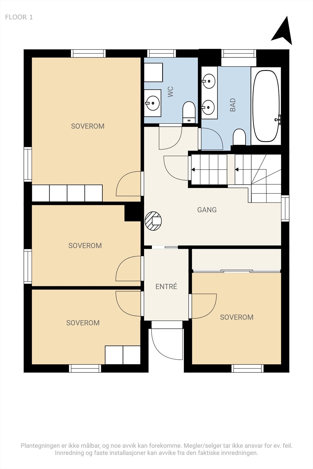 Plantegning - 1. etg. Galleribilde