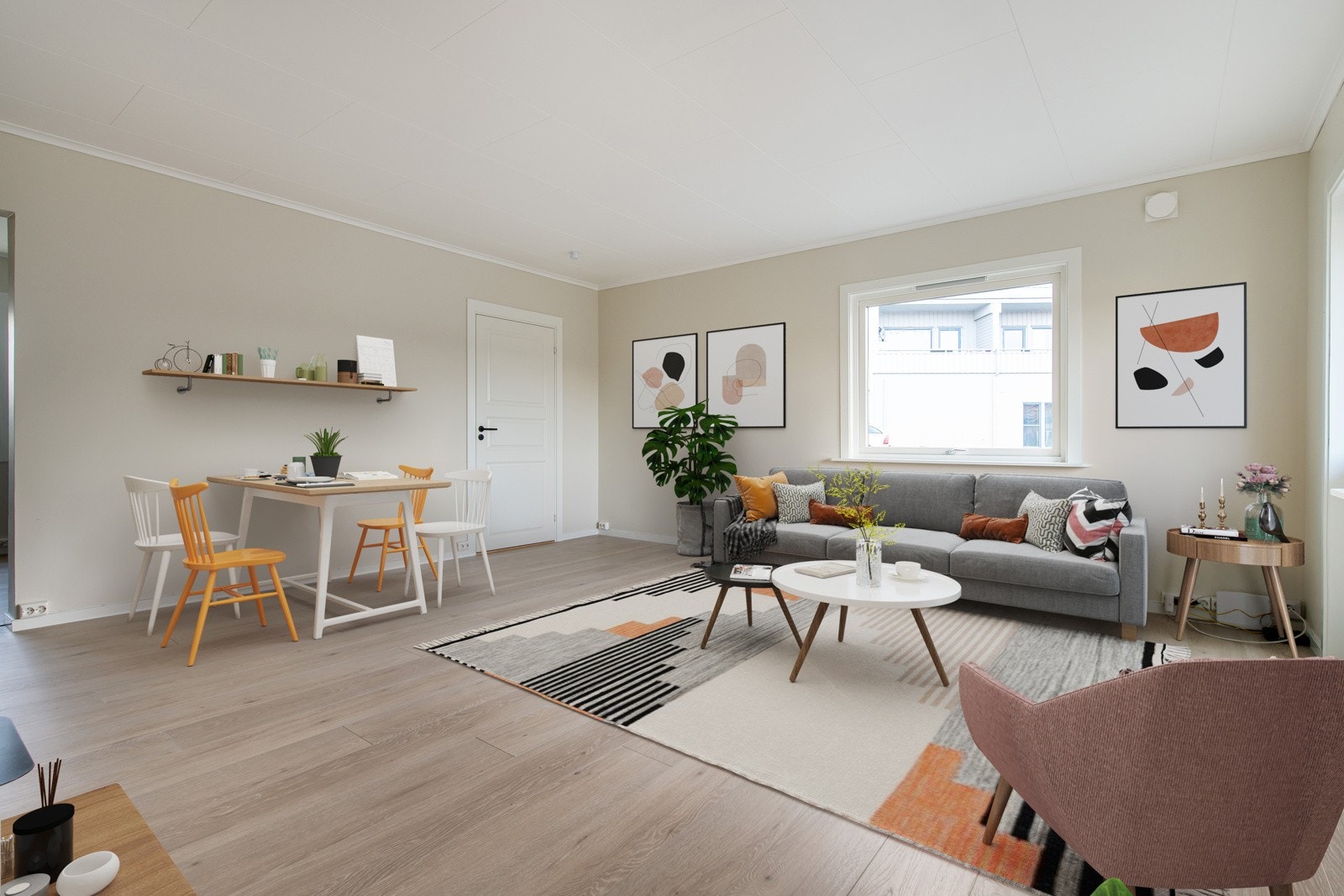 Nydelig stue i moderne og tidsriktig utførelse. Galleribilde