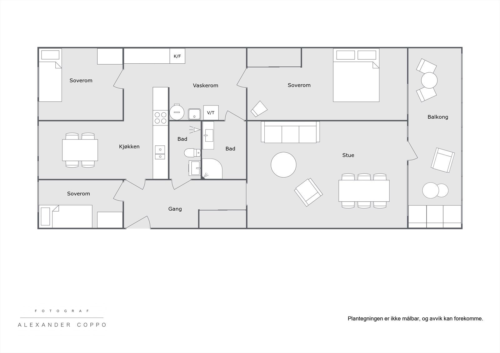 - Plantegning. Leiligheten har en flott plassering i byggets 2.etasje. I tillegg disponerer leiligheten to boder, den ene er like utenfor inngangsdøren - Galleribilde