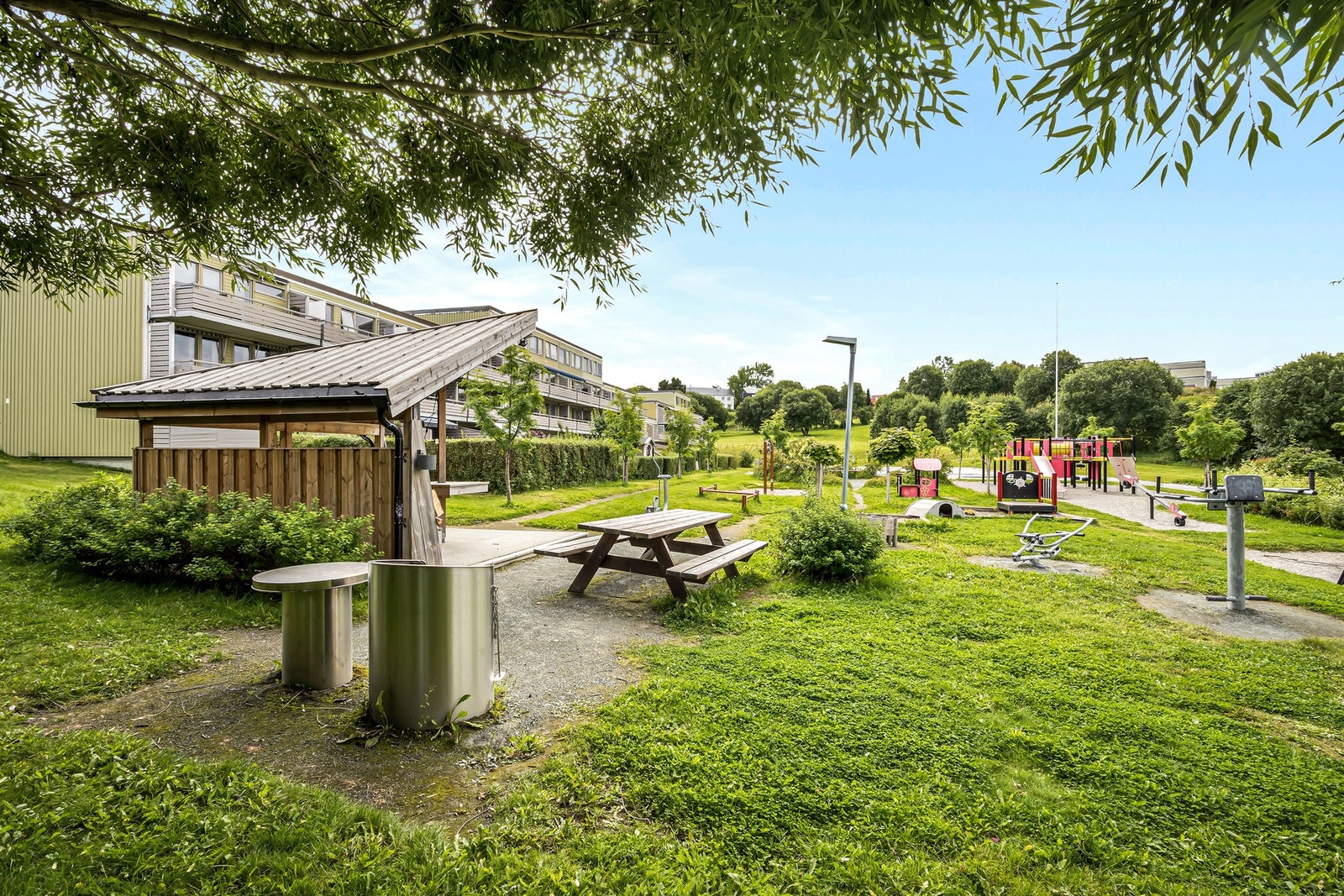 Sommerbilde fra tunet. Galleribilde