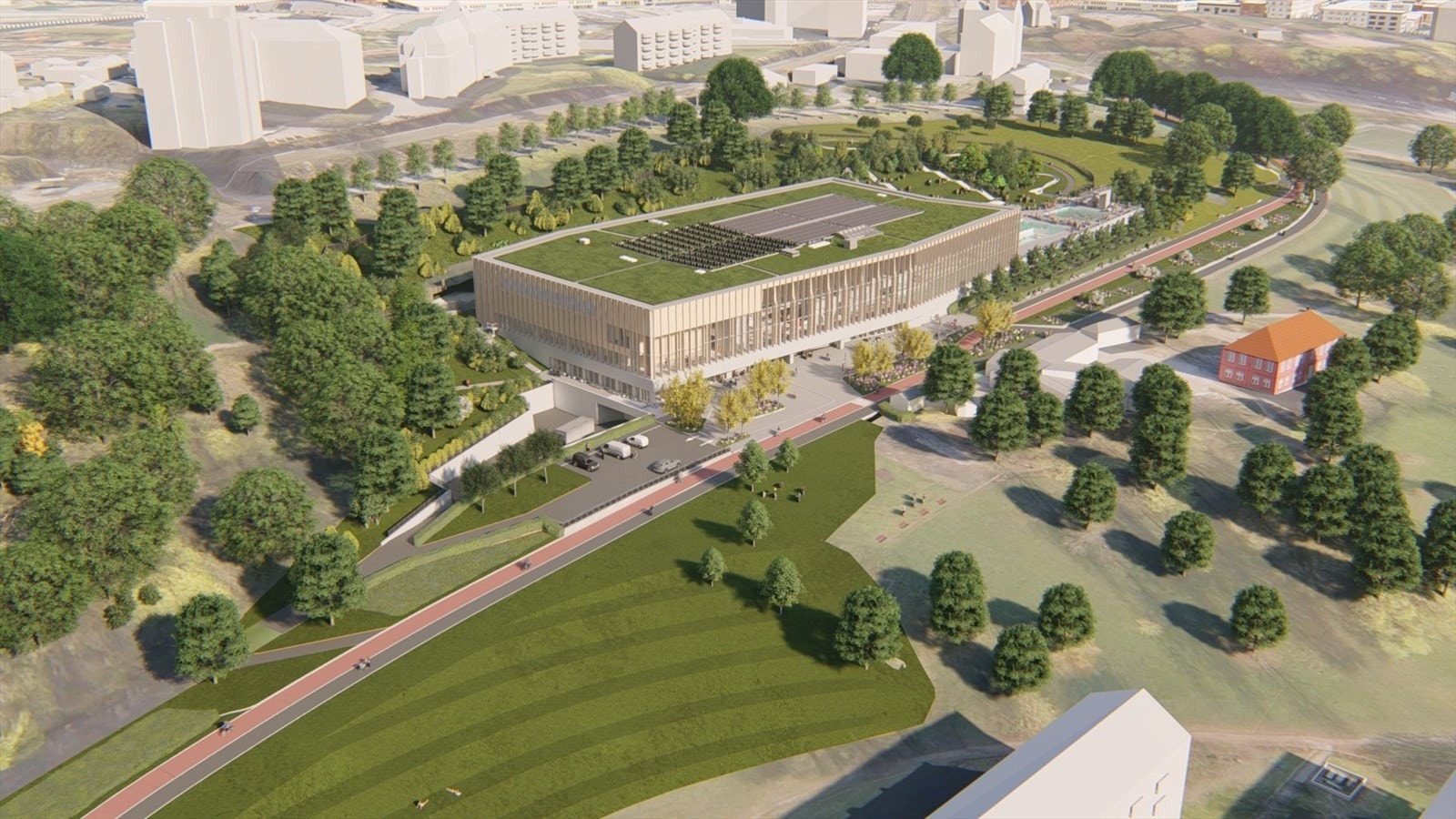 Illustrasjonsbilde av nye Tøyenbadet (kort vei fra leiligheten) Galleribilde