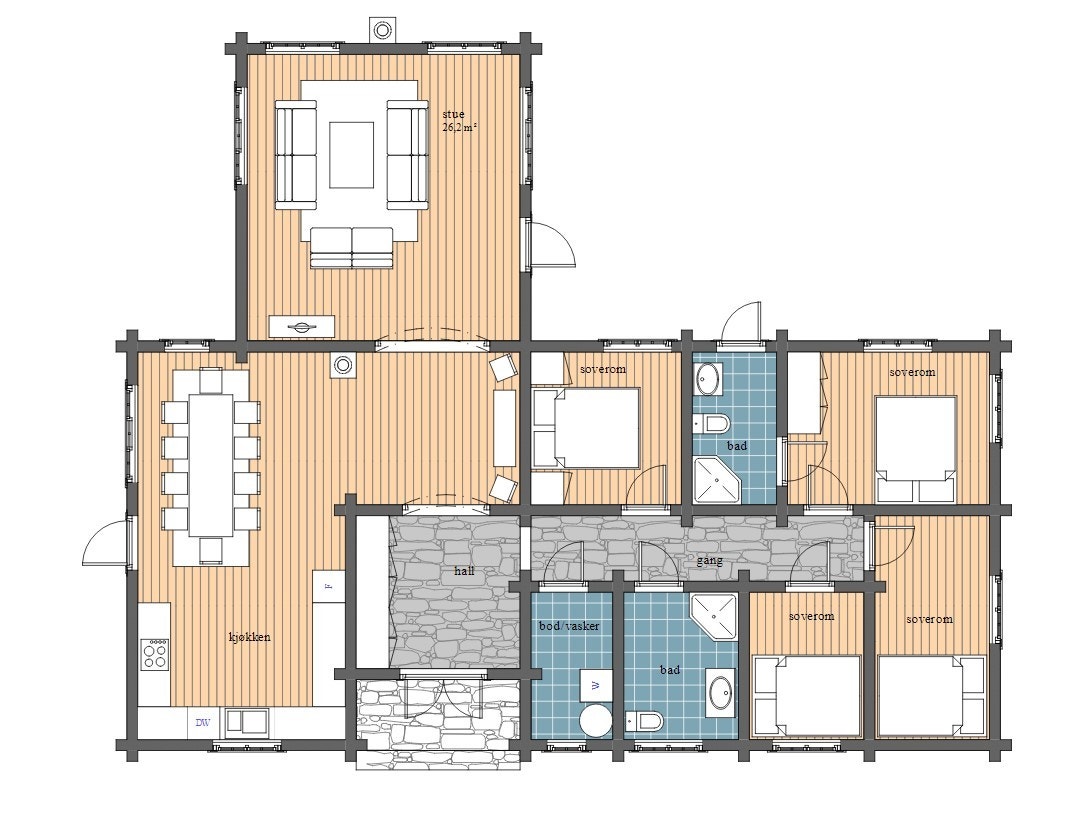 Eksempel planløsning Einer. Galleribilde