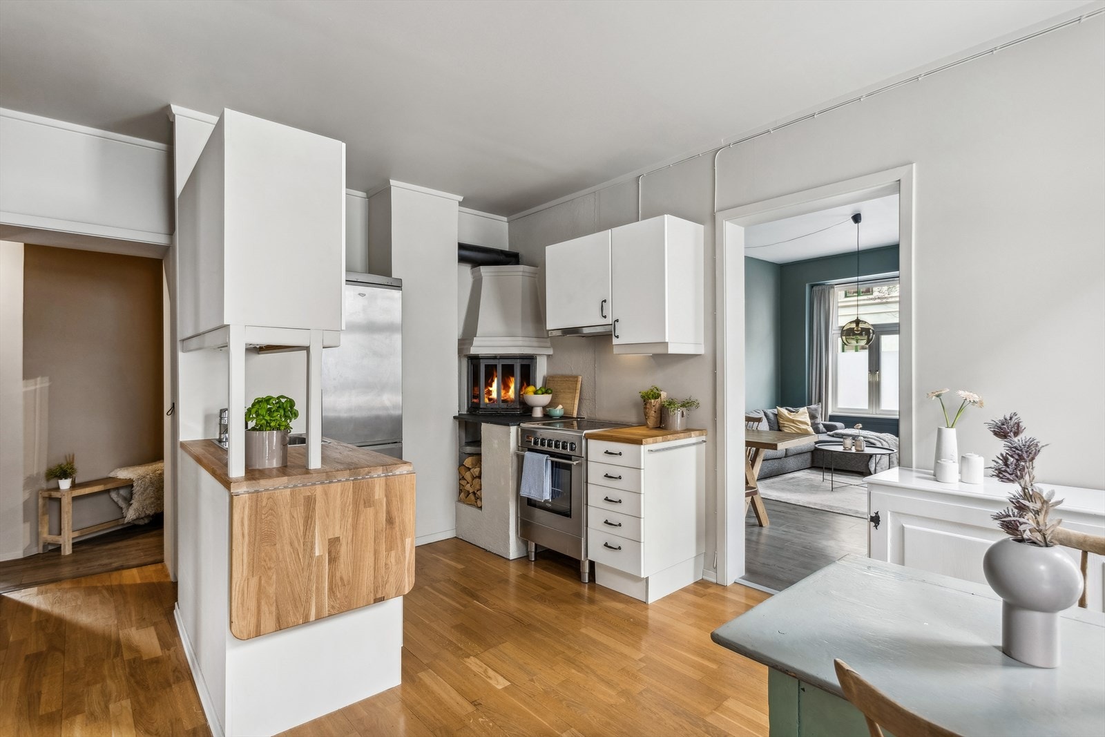 Leiligheten har en god planløsning med separat kjøkken Galleribilde