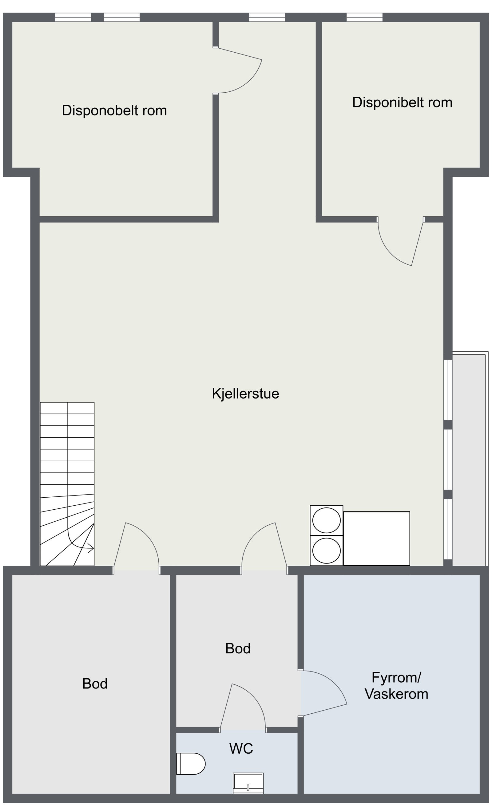 Kjeller etasje. Galleribilde