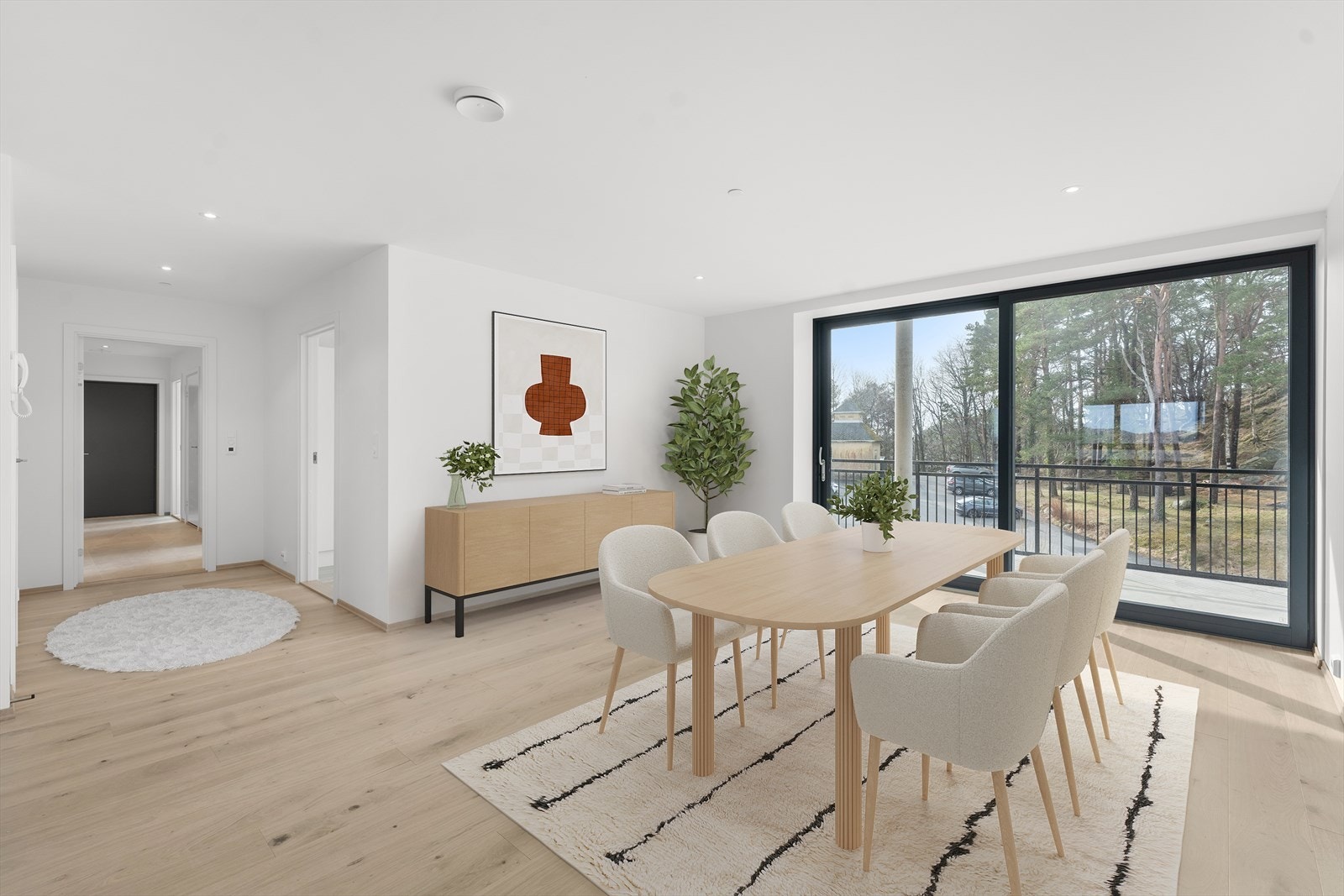 Utgang til stor terrasse fra spisestuen Galleribilde