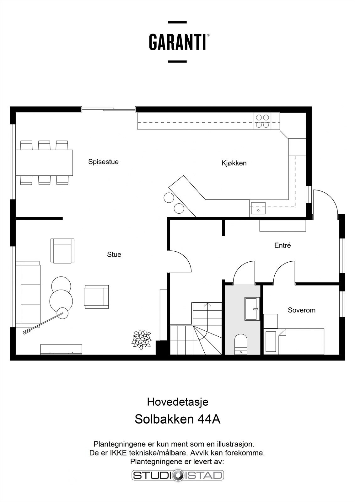Plantegning 1. etasje Galleribilde