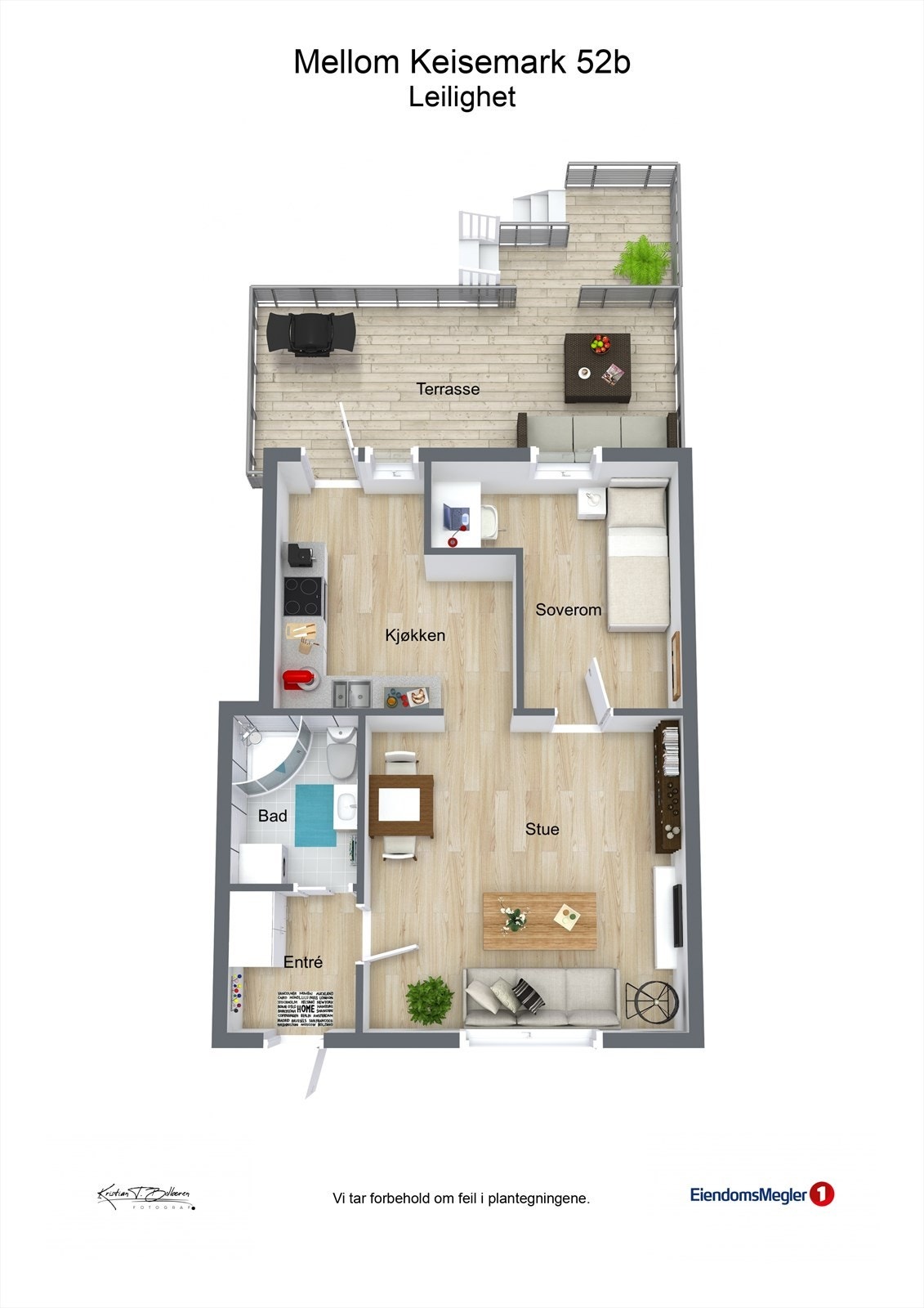 Plantegning Mellom Keisemark 52B Galleribilde